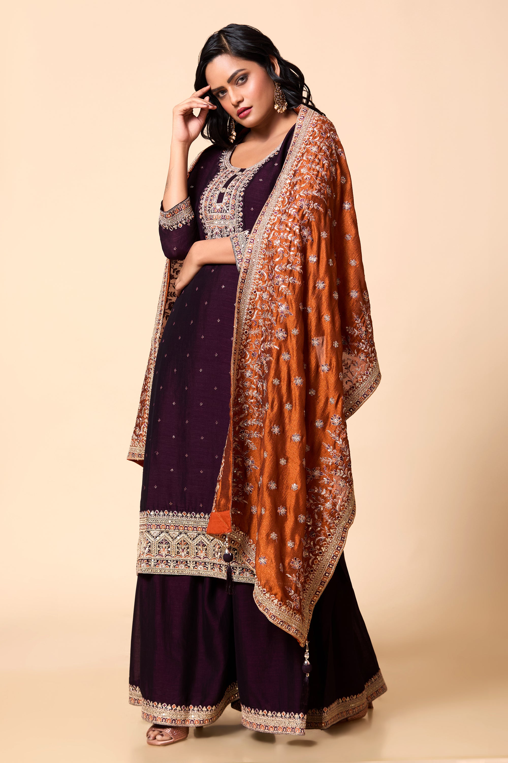 Mayuri Palazzo Suit - Roop Darshan