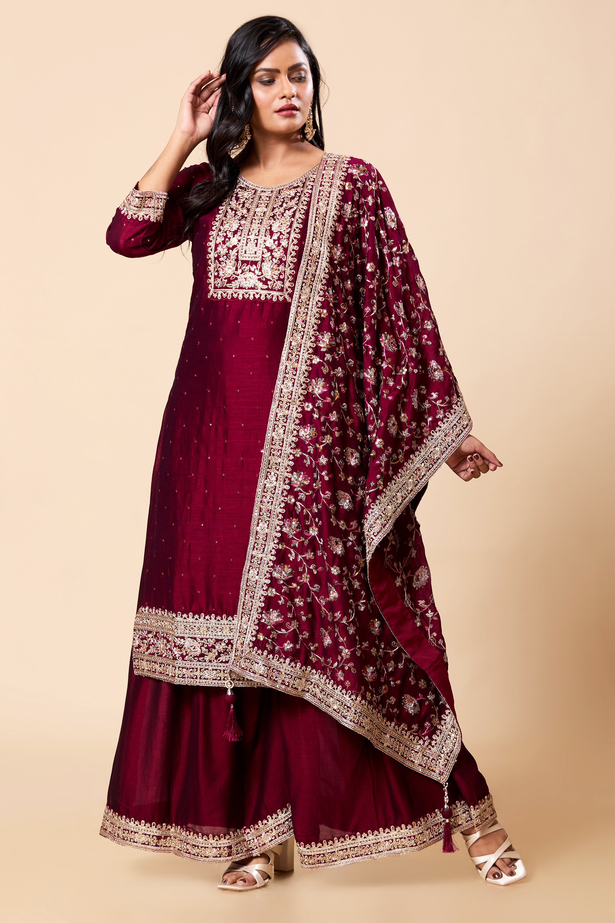 Vinita Palazzo Suit - Roop Darshan