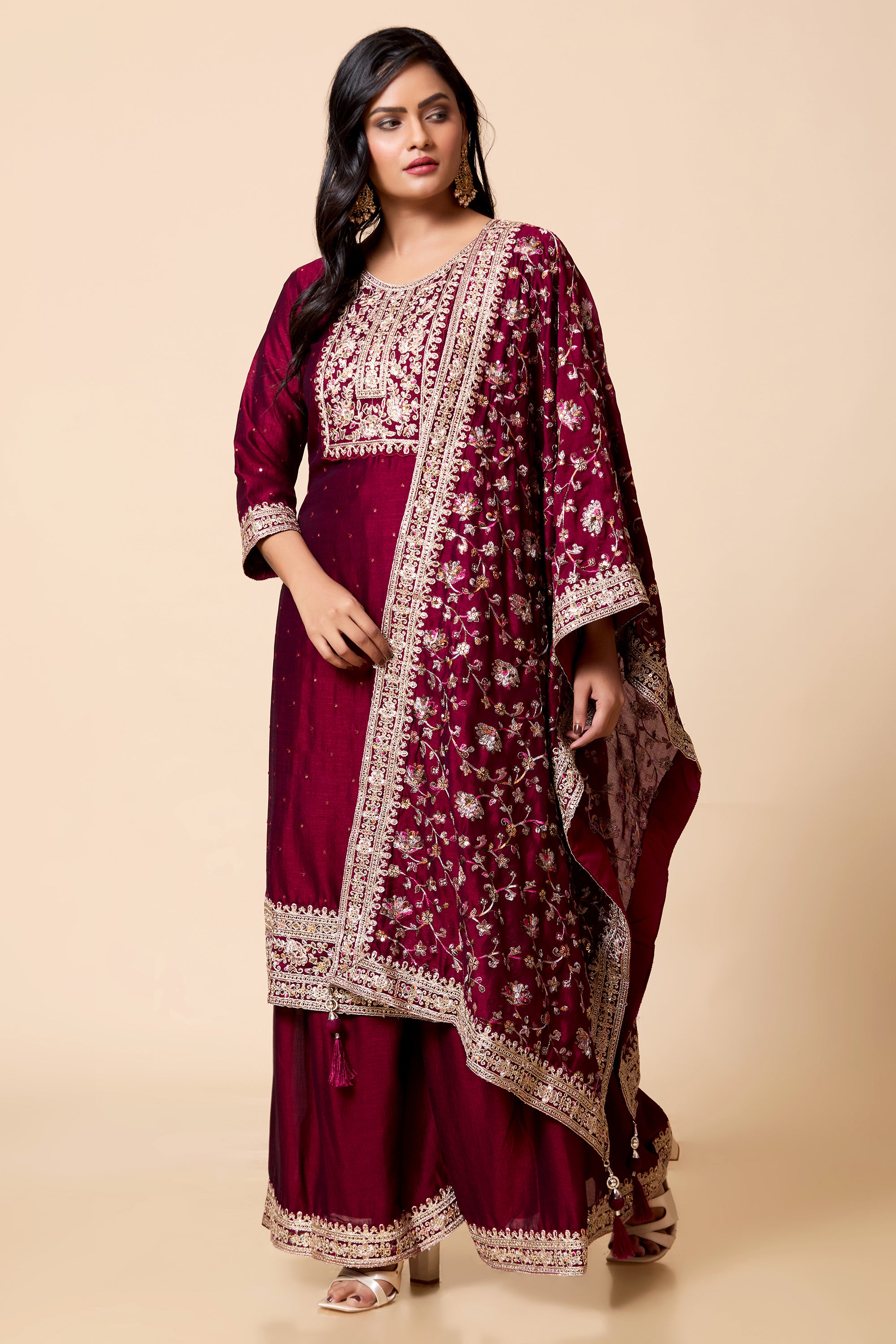 Vinita Palazzo Suit - Roop Darshan