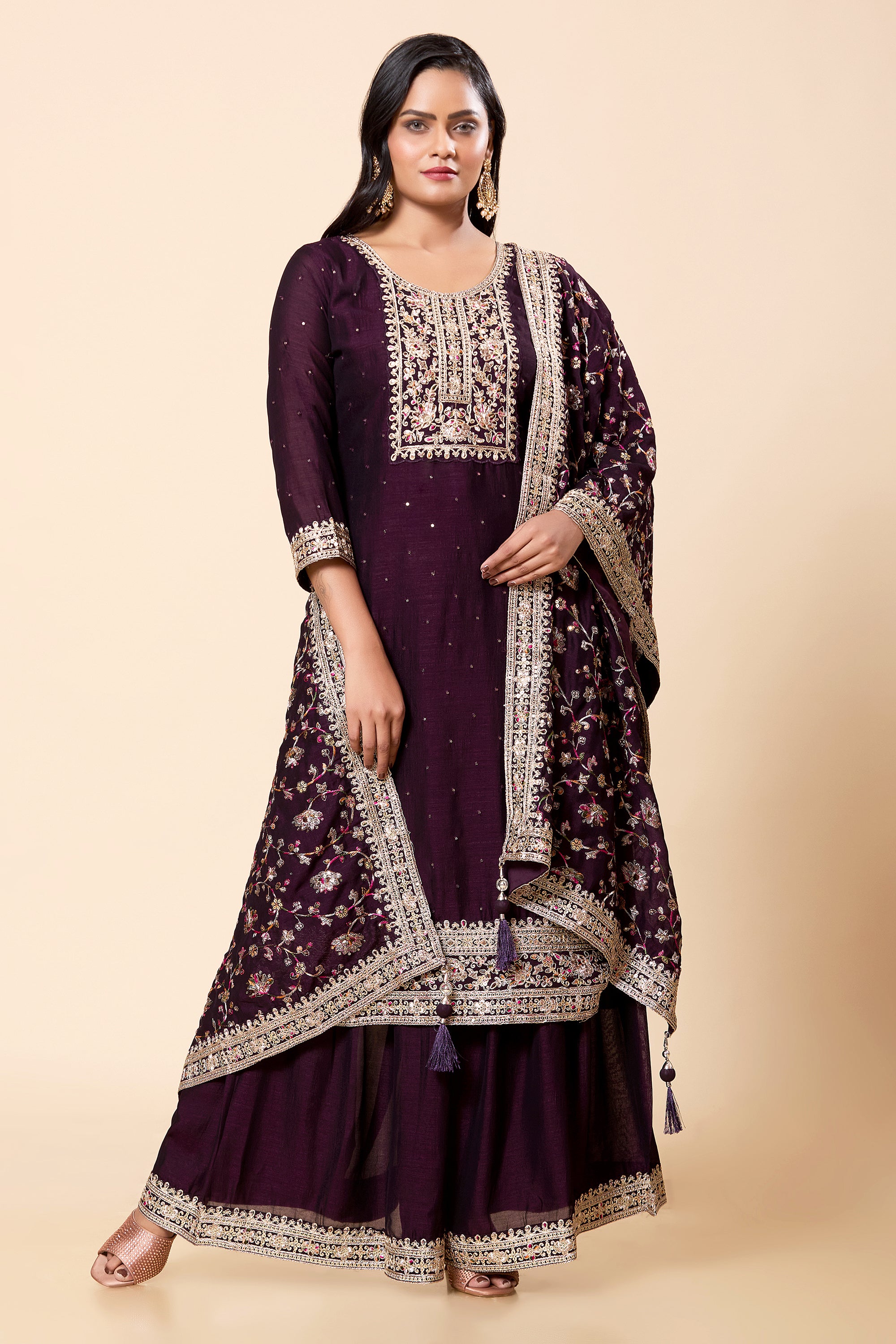 Vinita Palazzo Suit - Roop Darshan