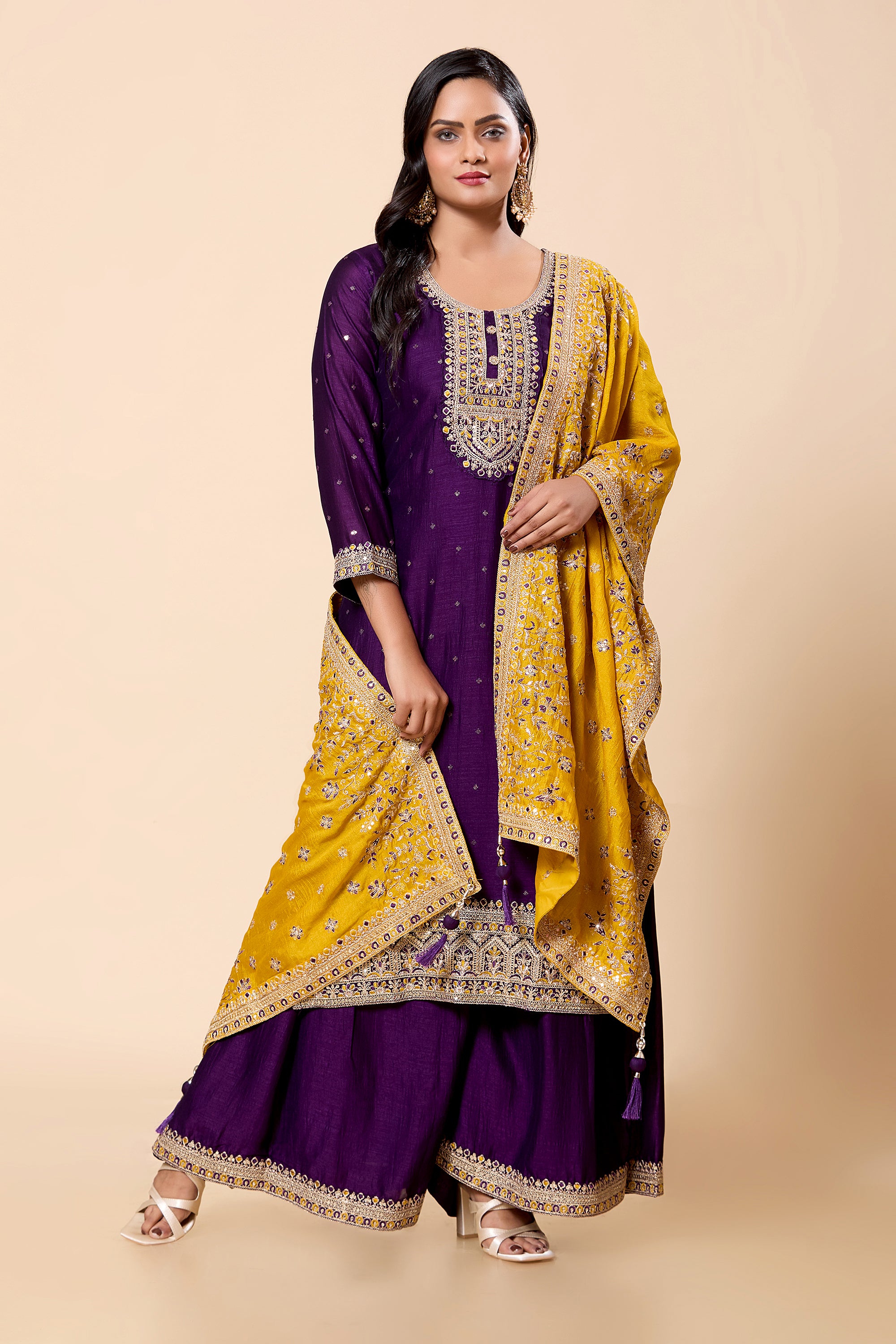 Mayuri Palazzo Suit - Roop Darshan