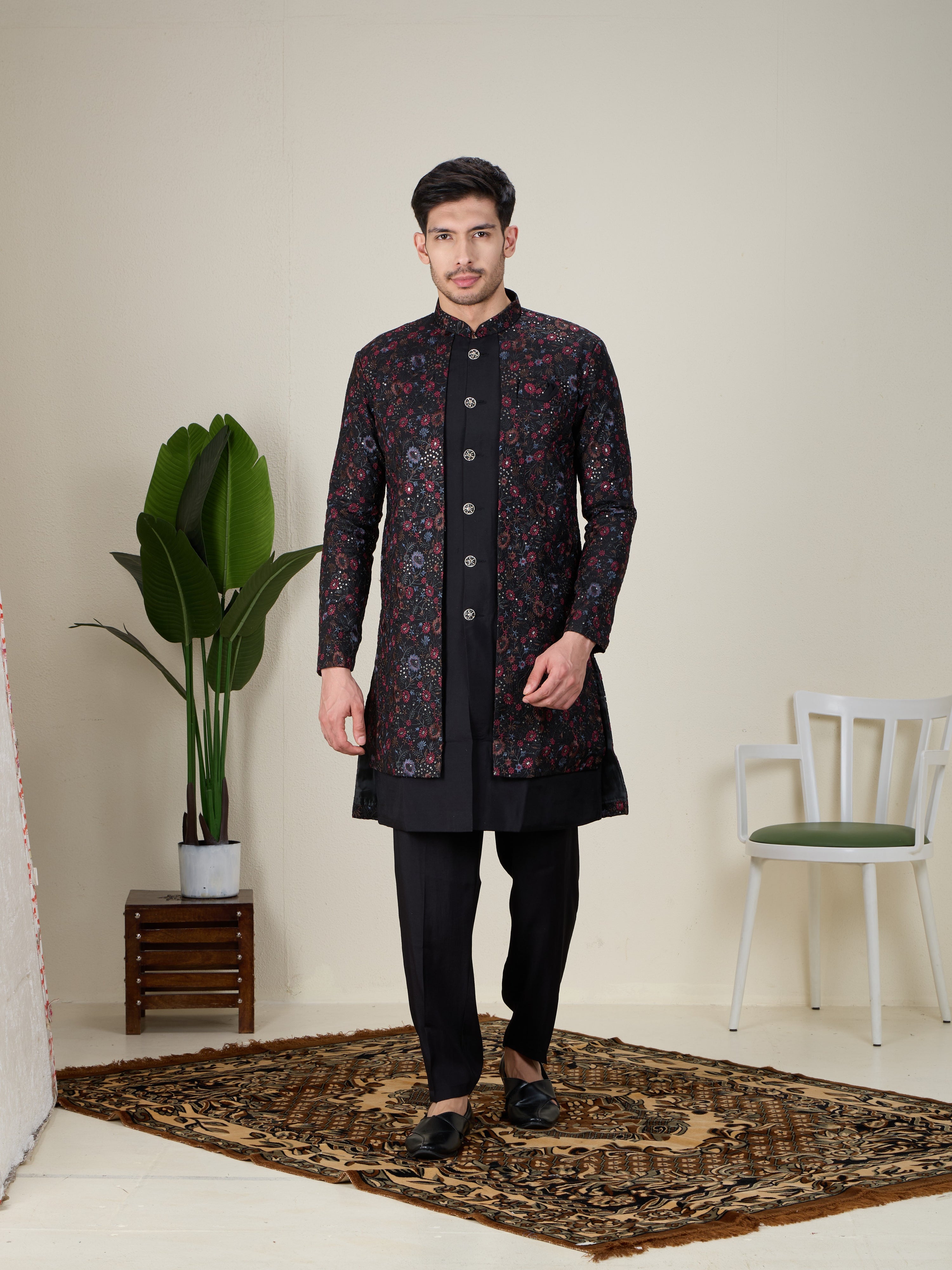 Mens Kurta Set With Jacket
