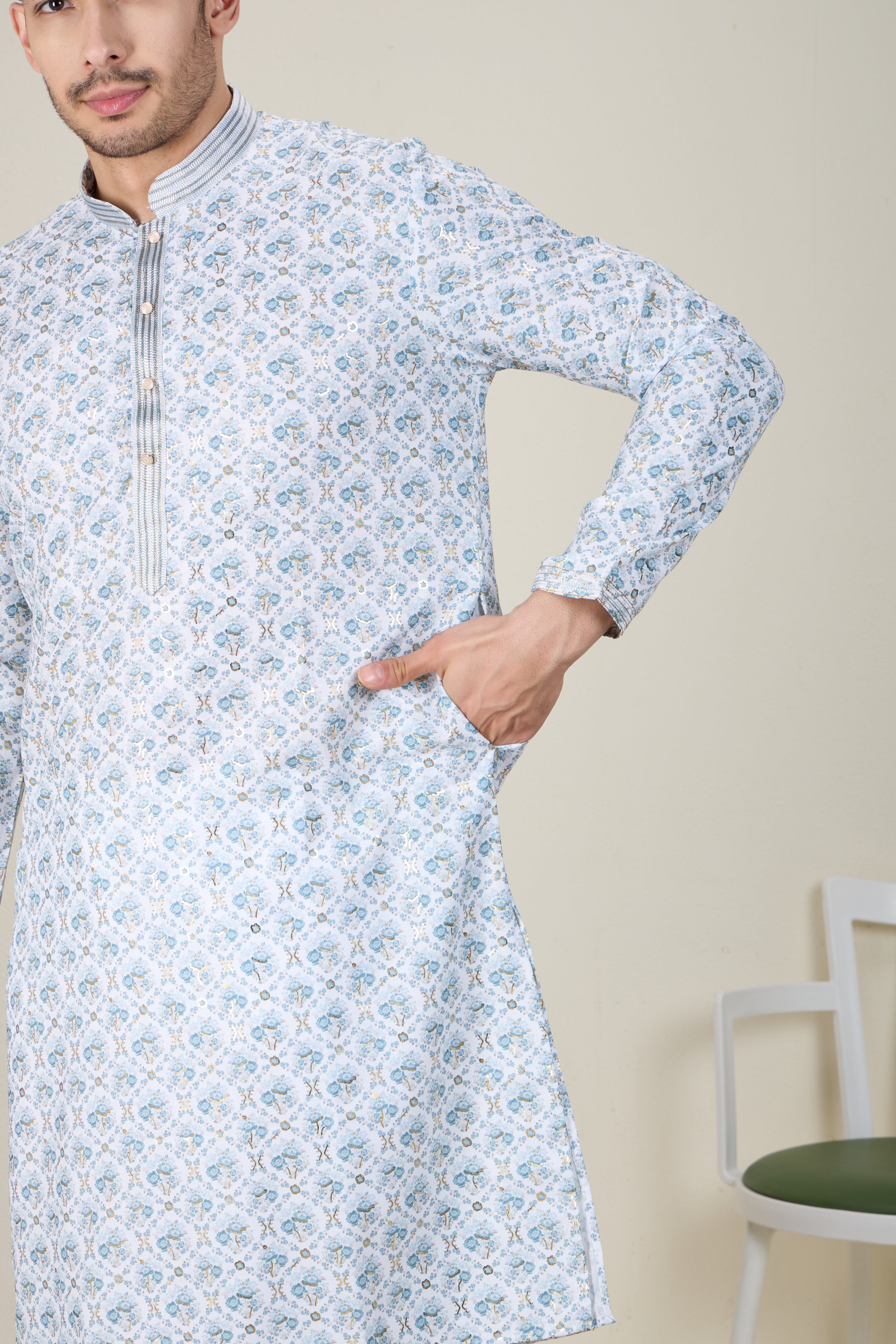 Mens Silk Kurta Set