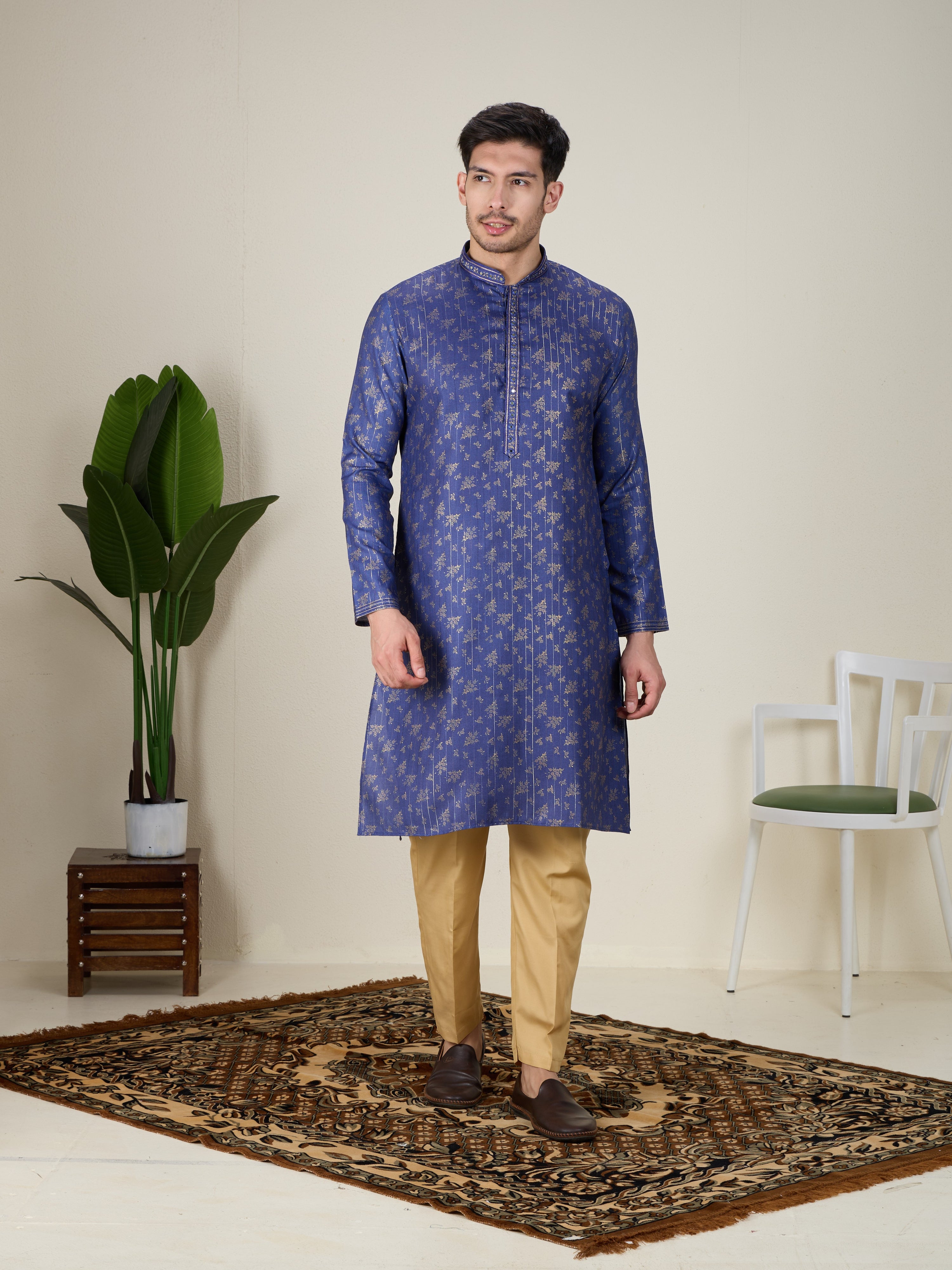 Mens Silk Kurta Set