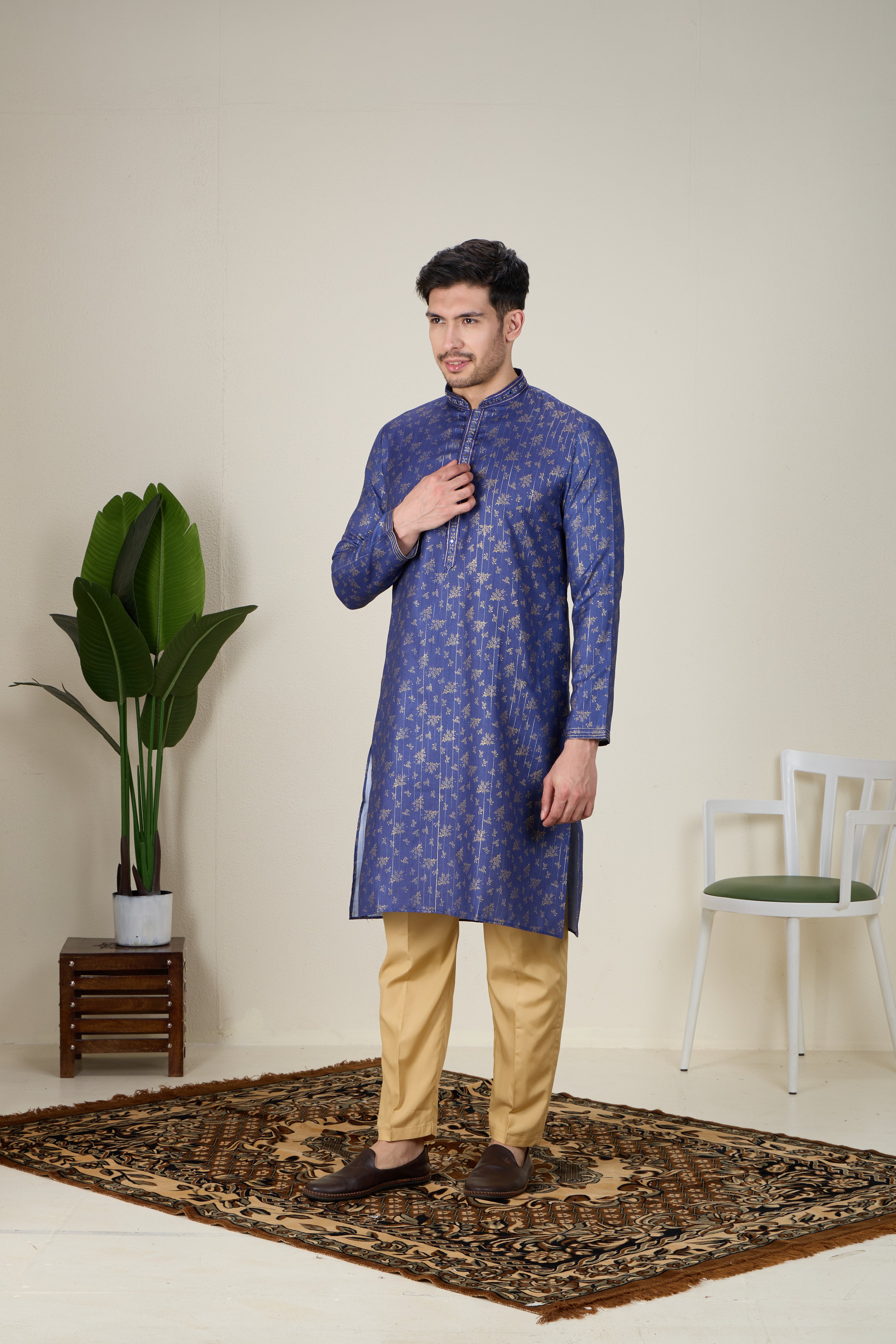 Mens Silk Kurta Set