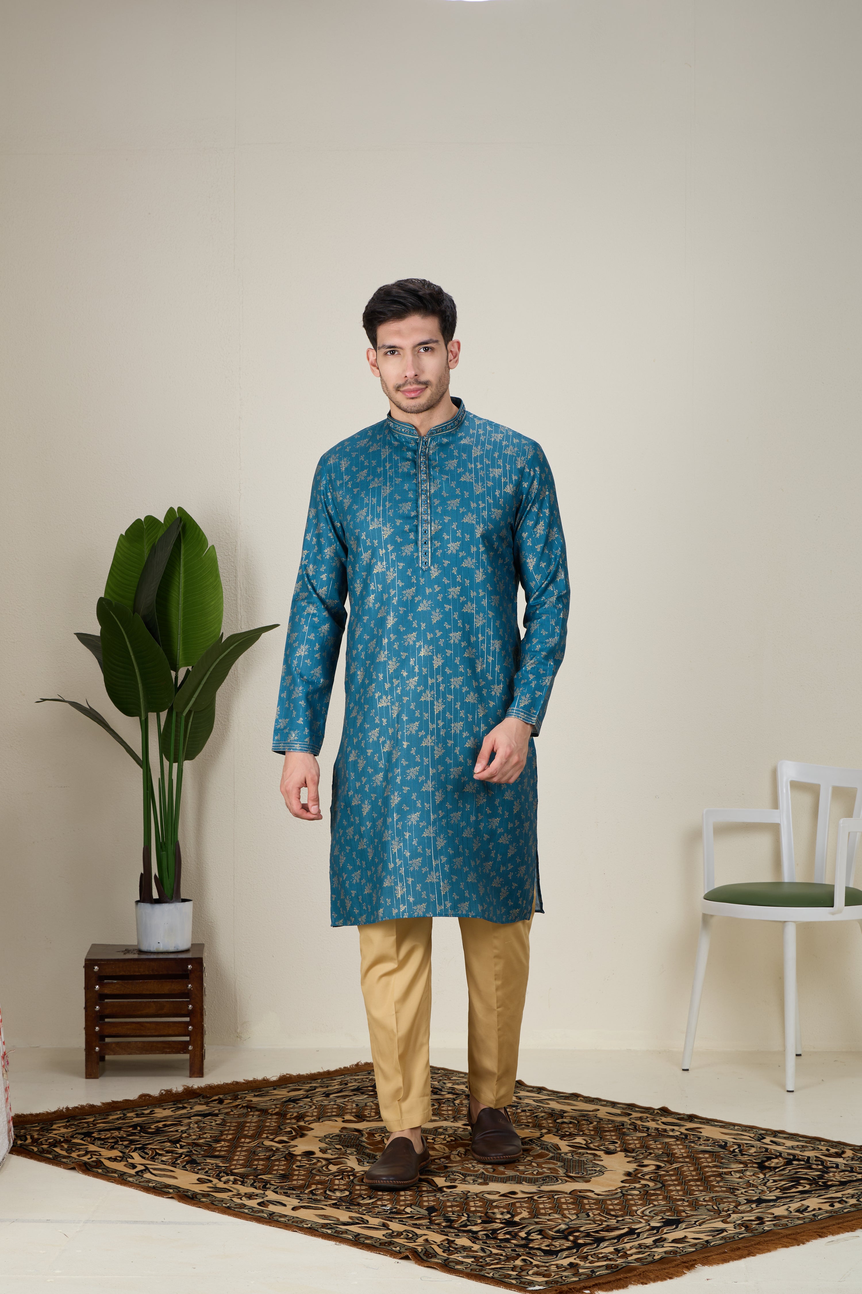 Mens Silk Kurta Set