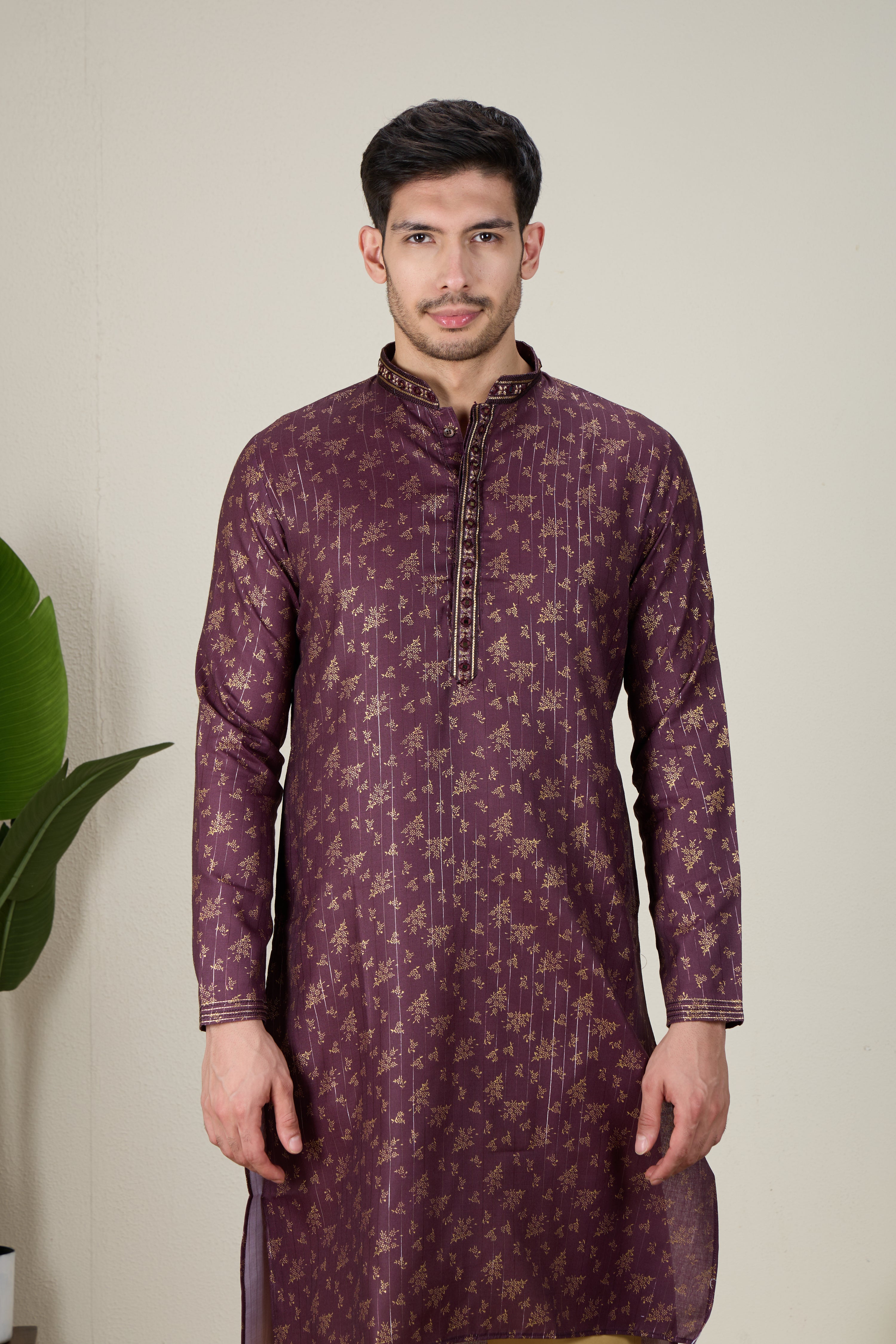 Mens Silk Kurta Set