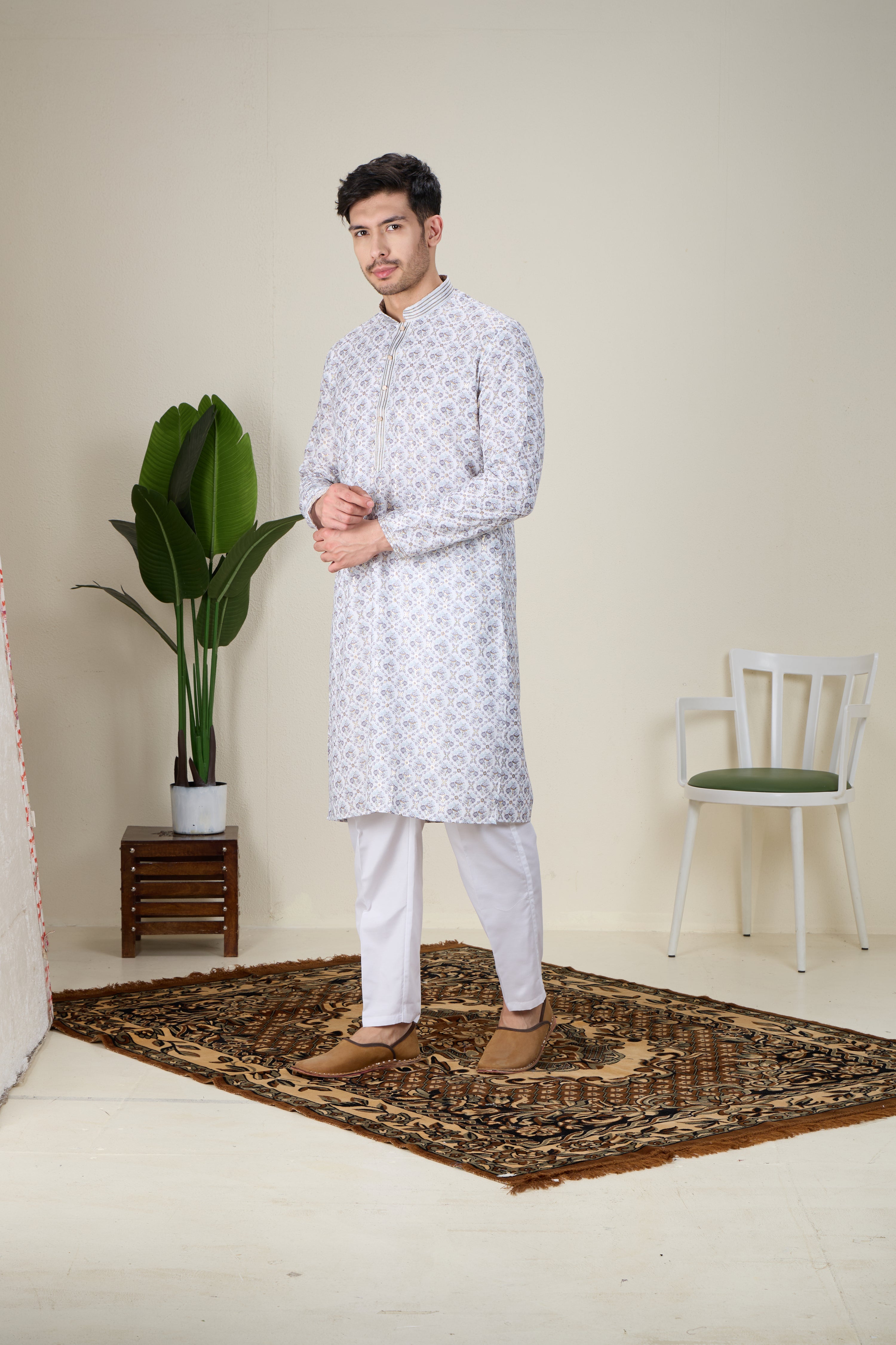 Mens Silk Kurta Set