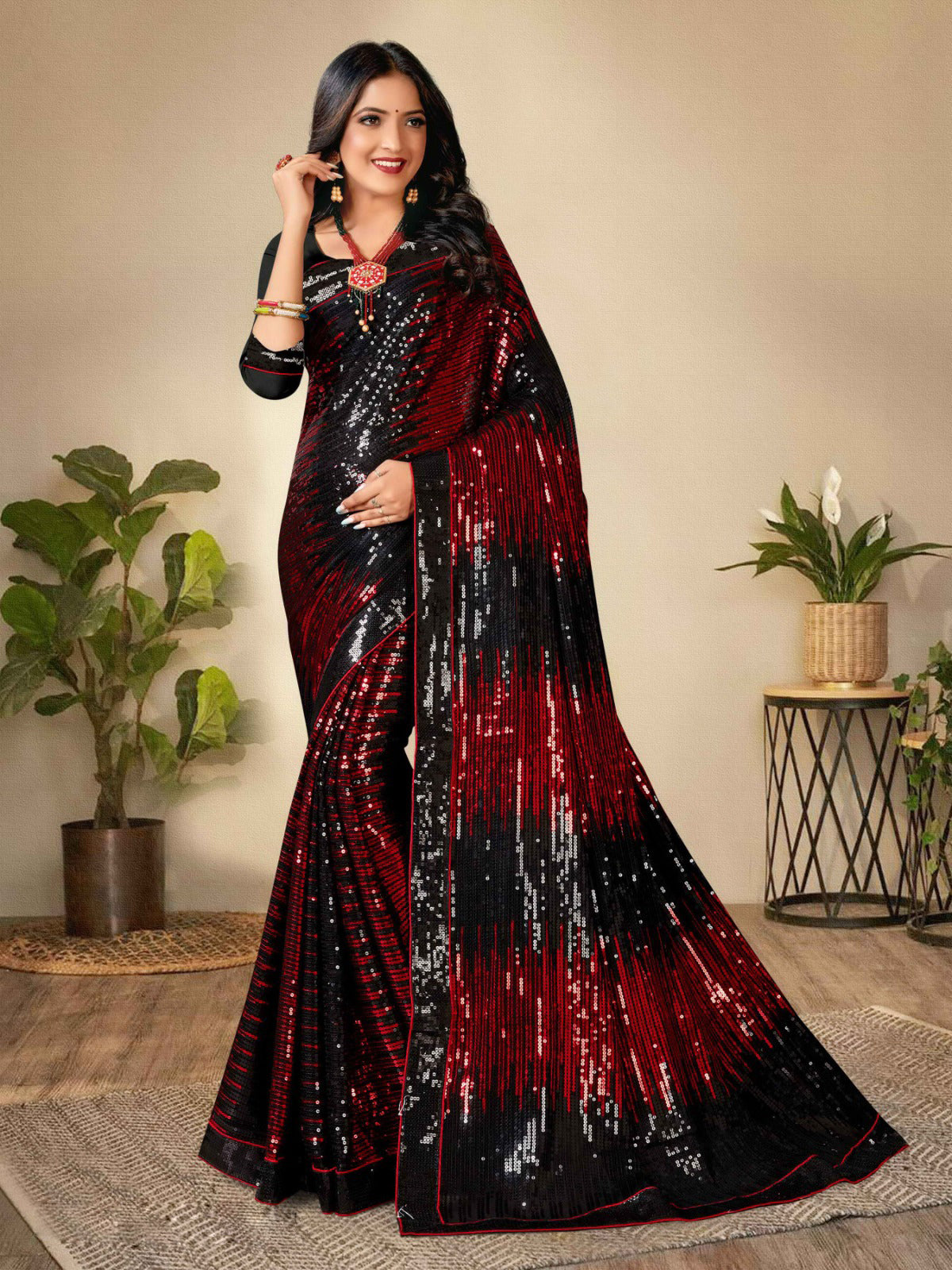 Raina Sequin Saree - Roop Darshan