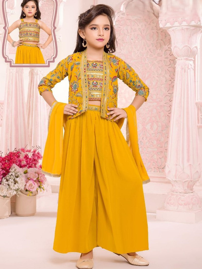 Samira Palazzo Suit with Jacket - Roop Darshan
