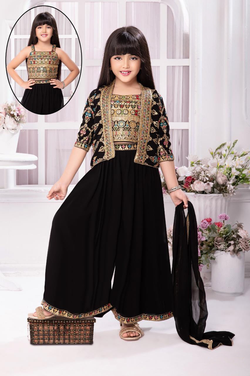Samaira Palazzo Suit with Jacket - Roop Darshan
