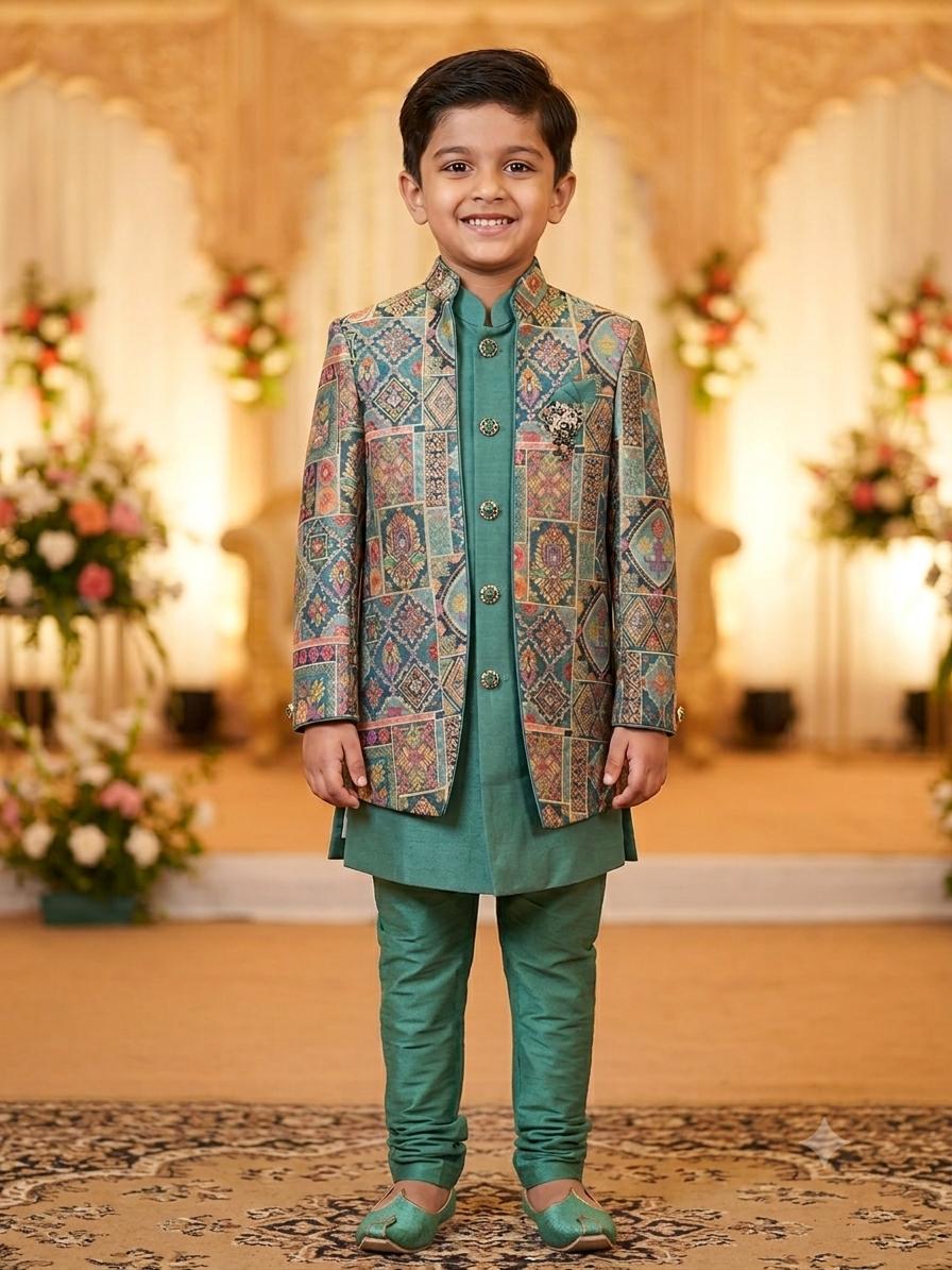 Boys Silk Indo-Western Suit