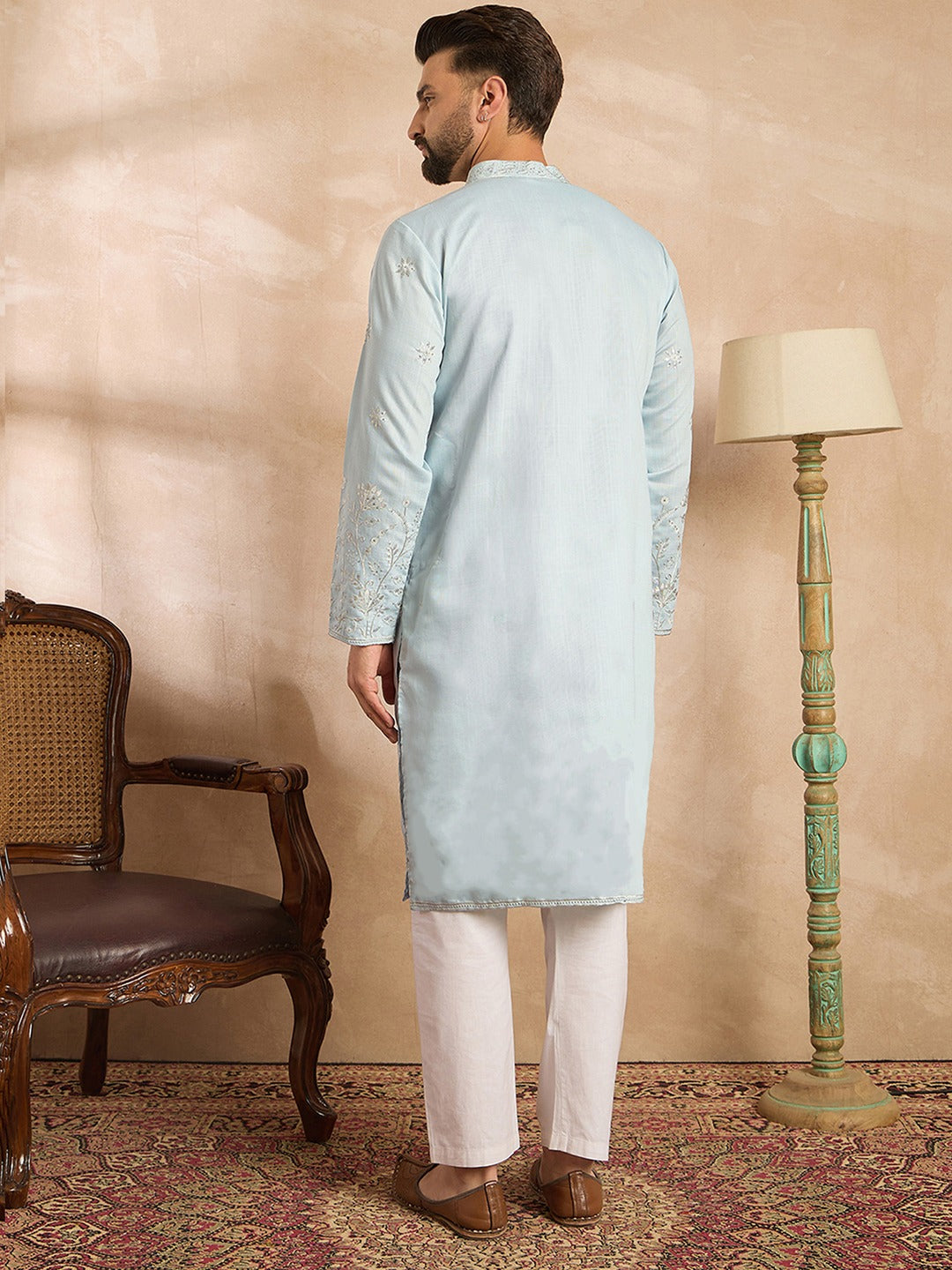 Mens Resham Work Kurta