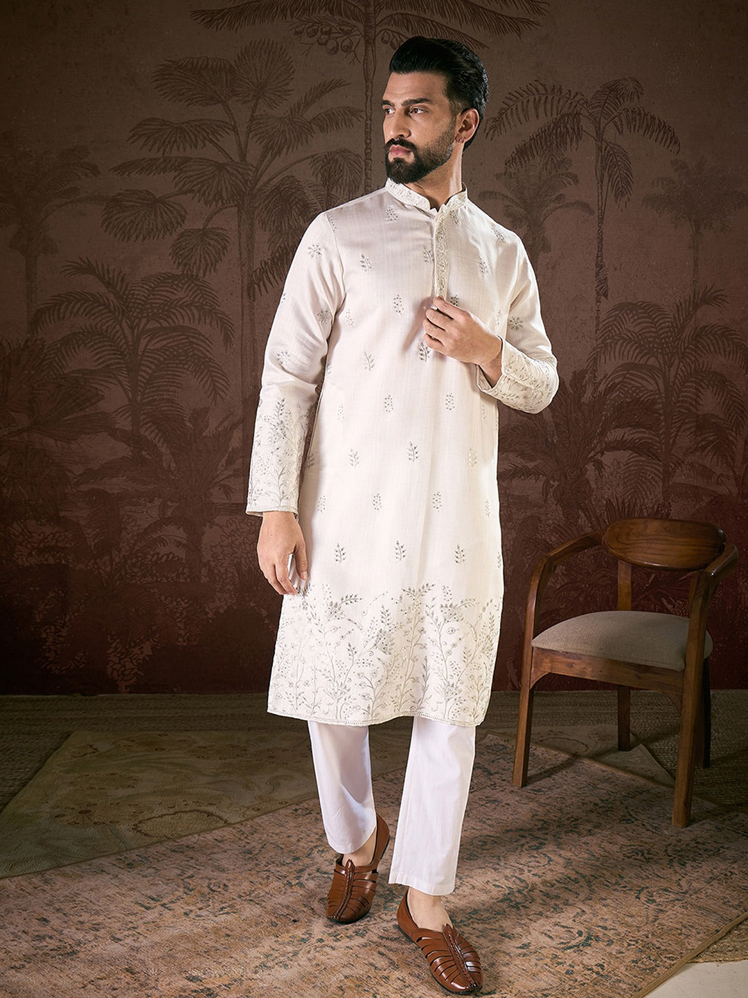 Resham Work Cotton Kurta