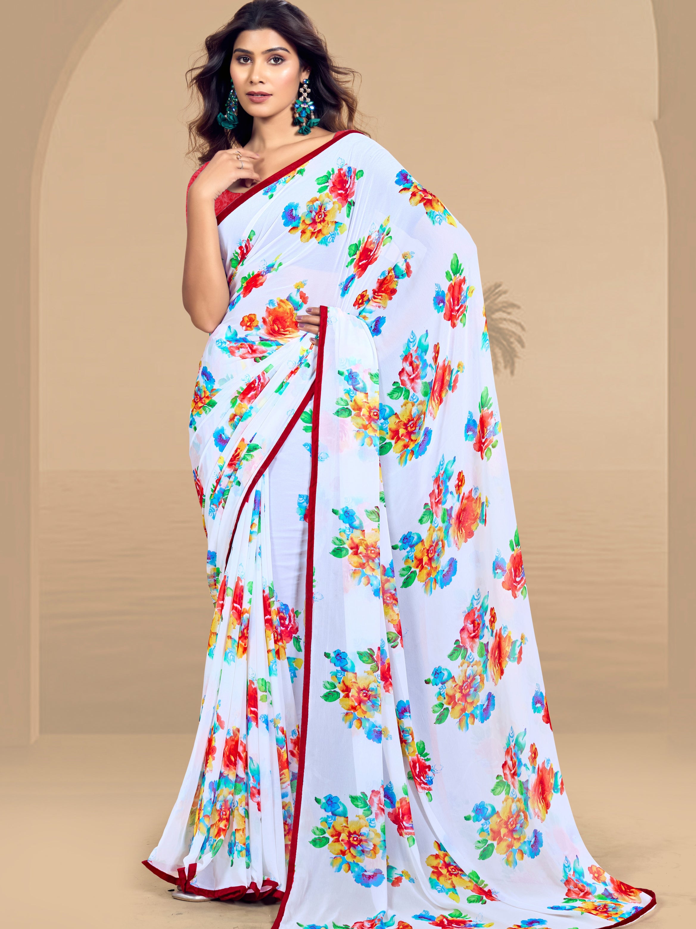 Raha Floral Saree - Roop Darshan