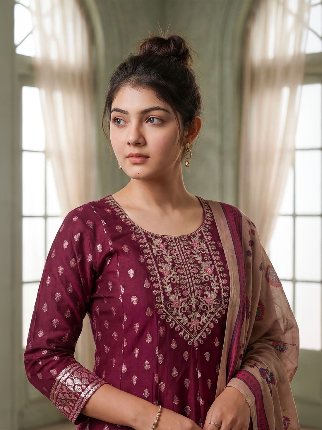 Diya Printed Flair Suit