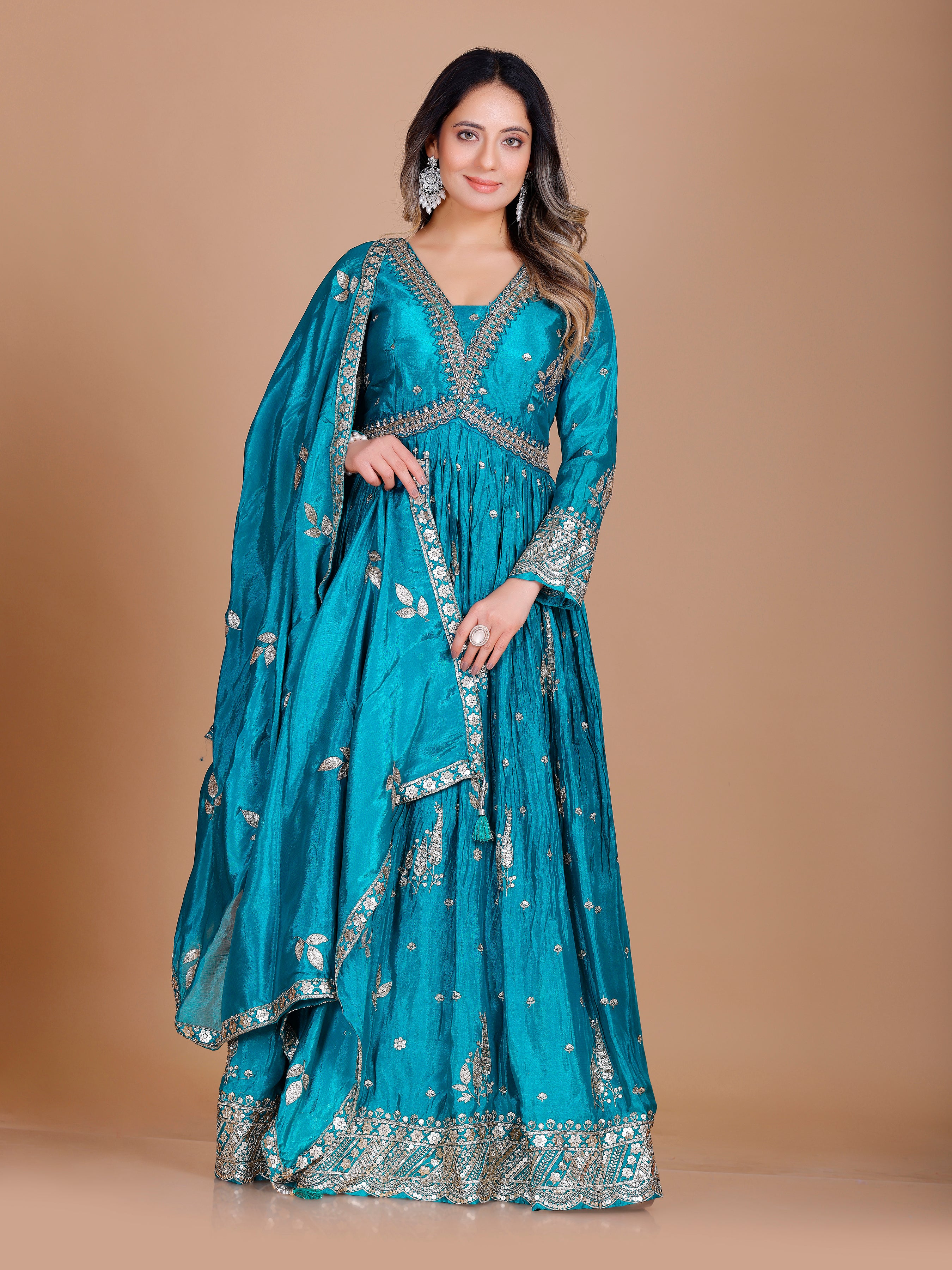 Zarina Gown With Dupatta - Roop Darshan