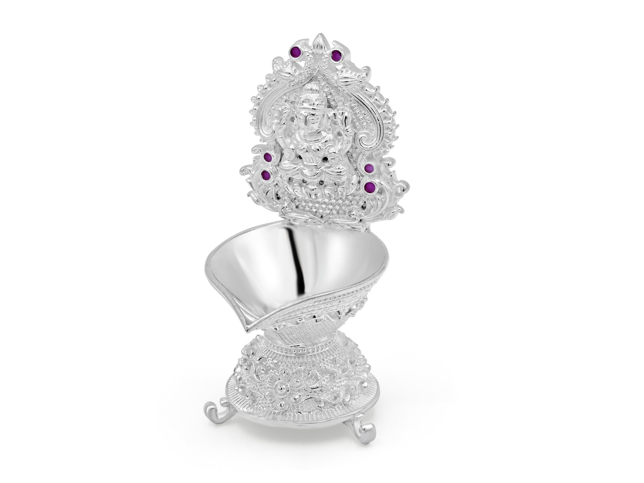 Silver Laxmi Diya - Roop Darshan