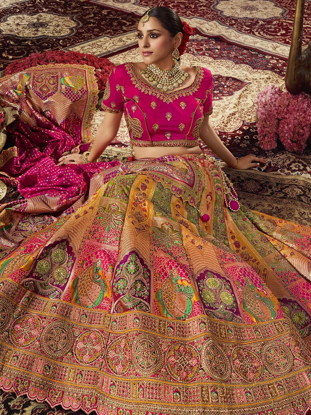 Visha Unstitched Lehenga Choli - Roop Darshan