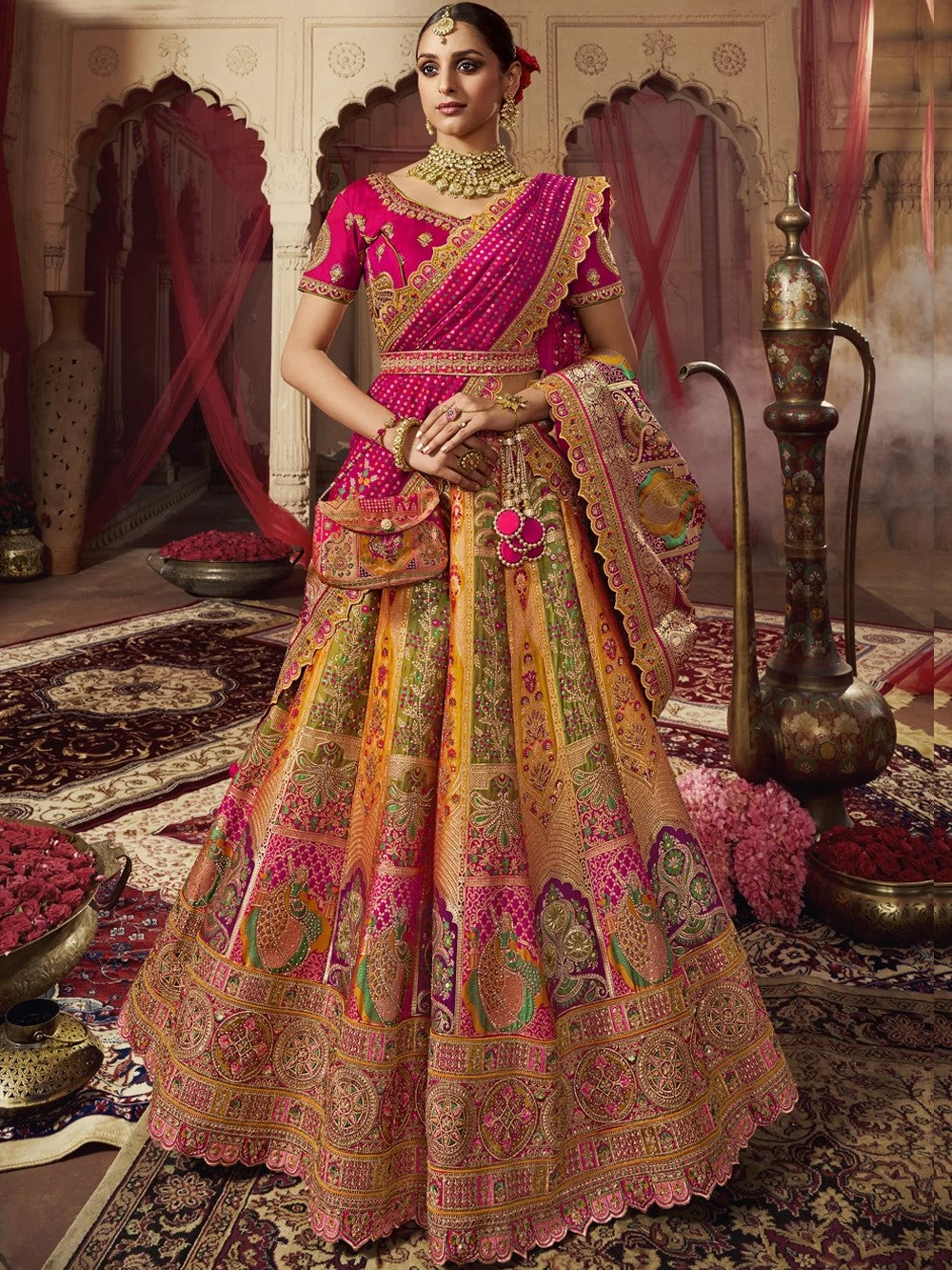 Visha Unstitched Lehenga Choli - Roop Darshan