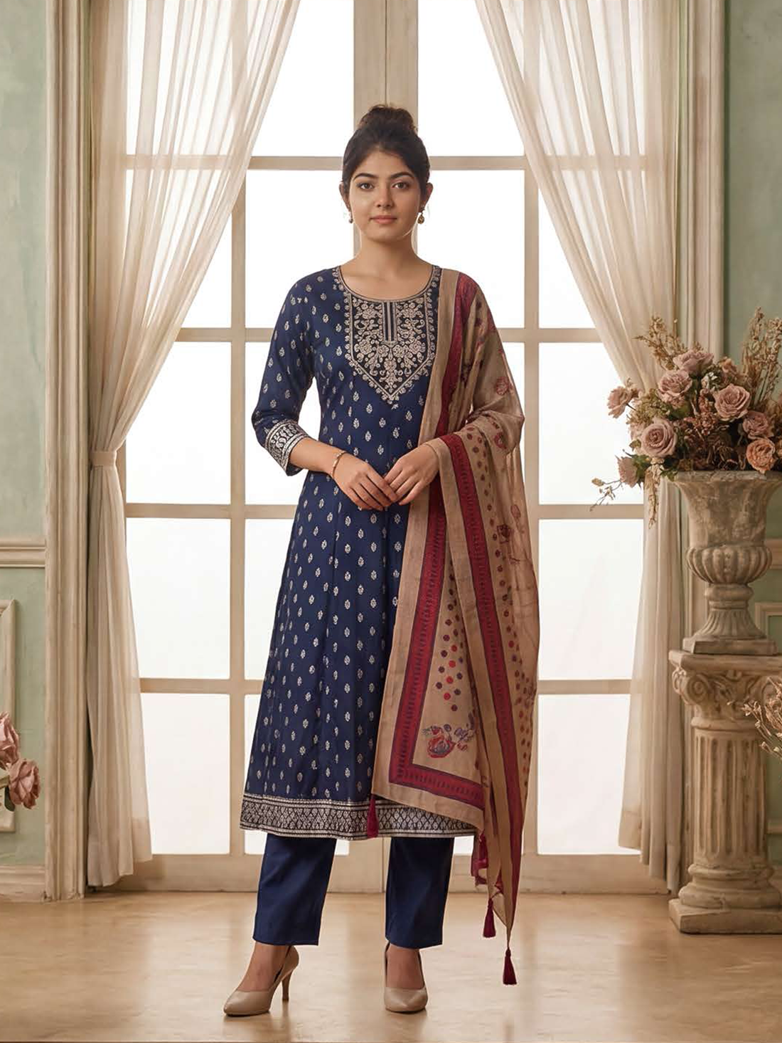 Diya Printed Flair Suit
