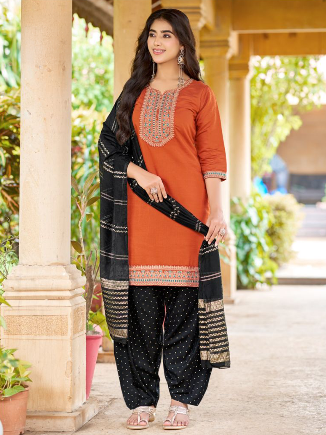 Jeel Silk Patiyala Suit