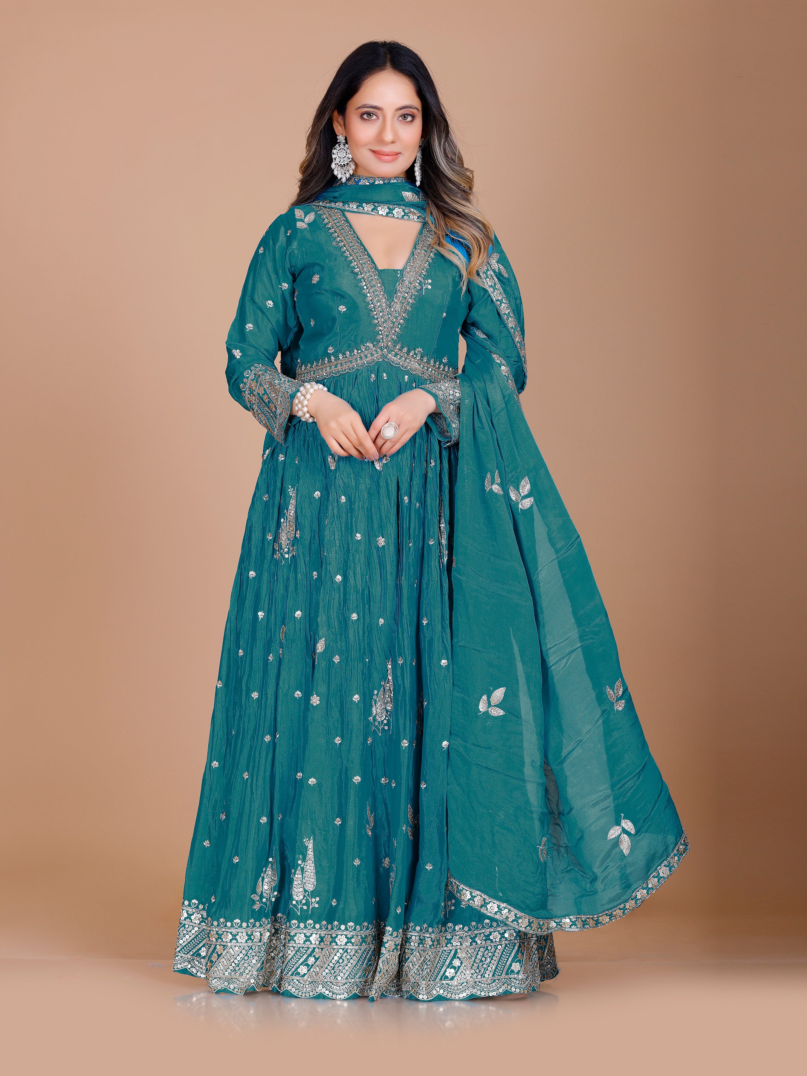Zarina Gown With Dupatta - Roop Darshan