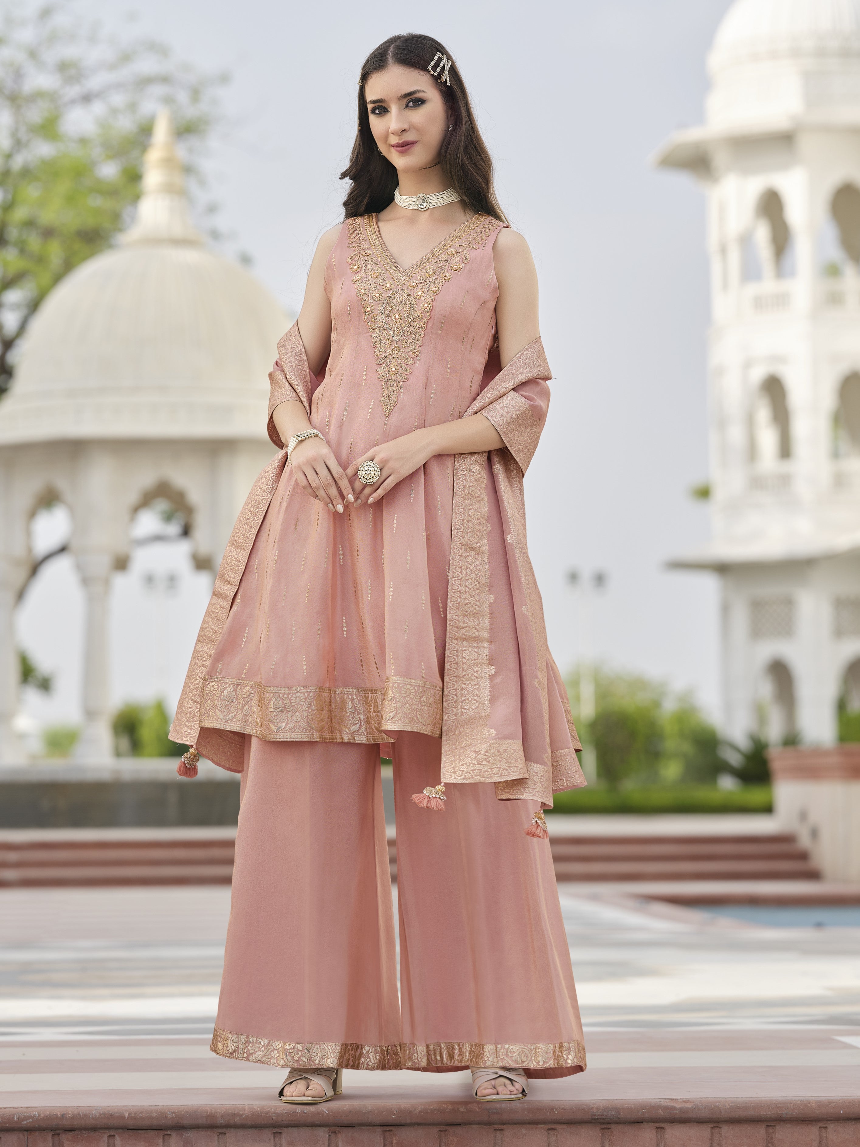 Mira Flair Palazzo Suit - Roop Darshan