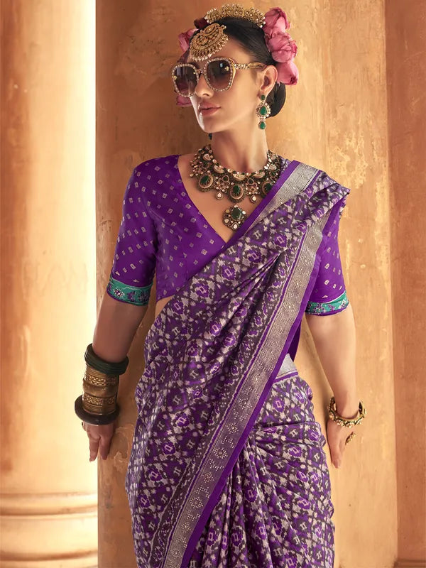 Chaitali Silk Printed Saree - Roop Darshan