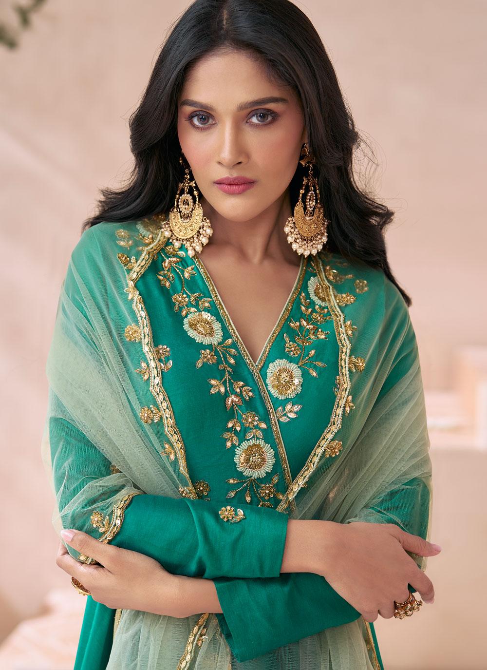 Neema Long Gown With Dupatta - Roop Darshan