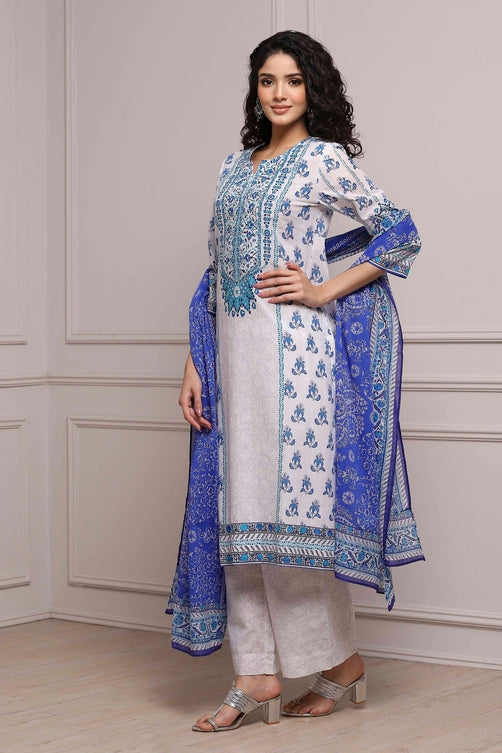 Cotton Printed Palazzo Suit - Roop Darshan