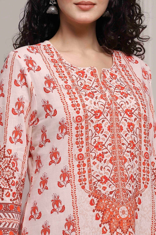 Cotton Printed Palazzo Suit - Roop Darshan
