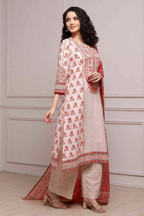 Cotton Printed Palazzo Suit - Roop Darshan