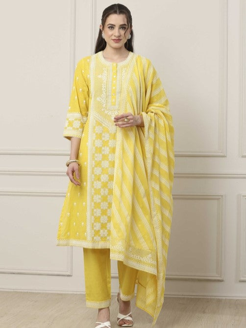 Biba Straight Kamiz & Pant - Roop Darshan