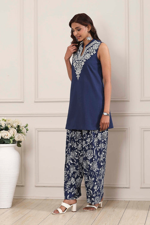 Biba Ladies Cotton Kurti with Pant - Roop Darshan