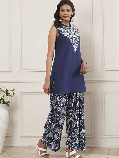 Biba Ladies Cotton Kurti with Pant - Roop Darshan