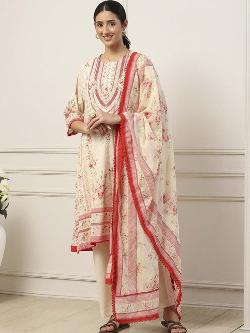 Biba Straight Kamiz & Pant - Roop Darshan