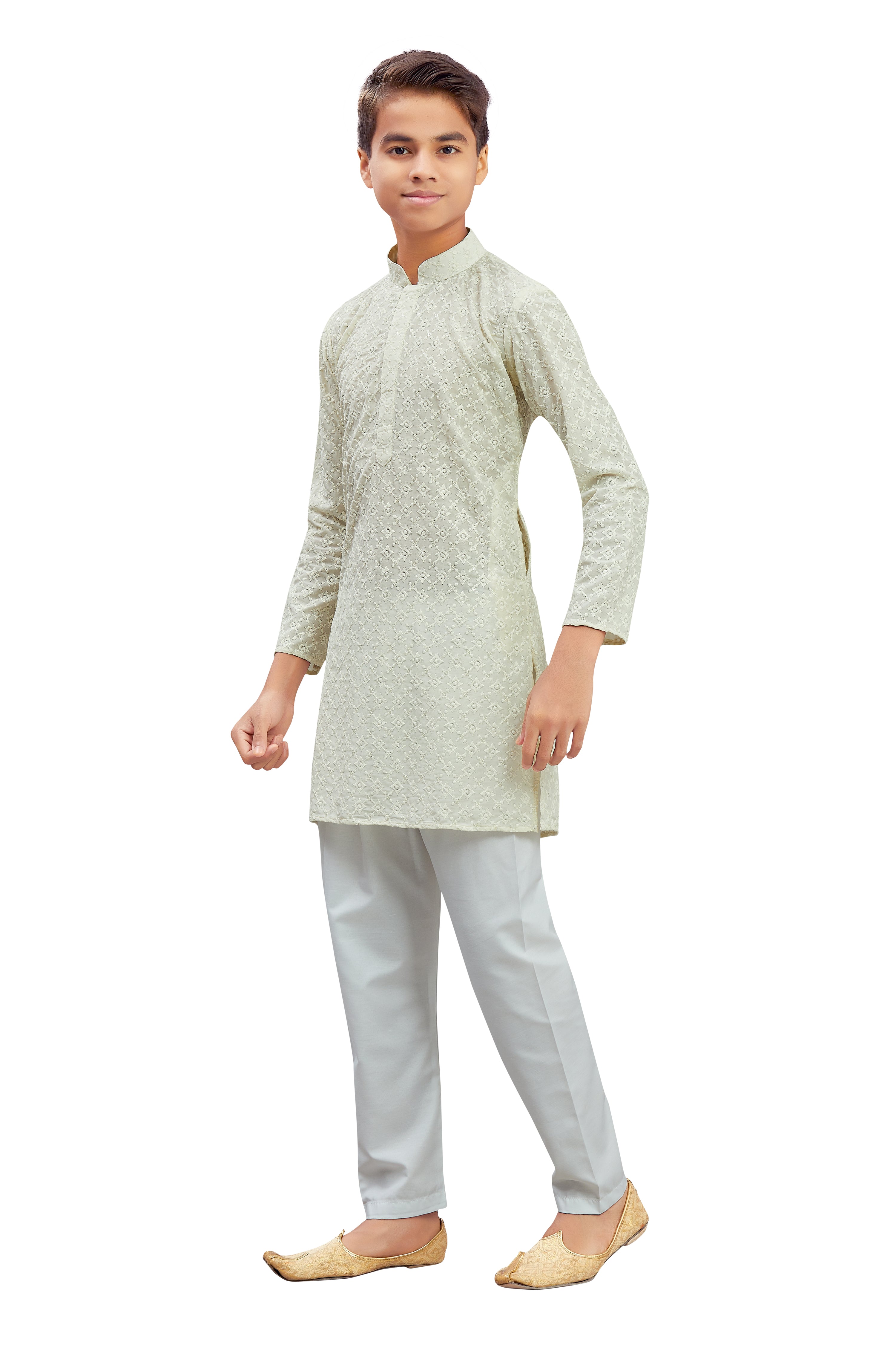 Boys Embroidered Kurta Set - Roop Darshan