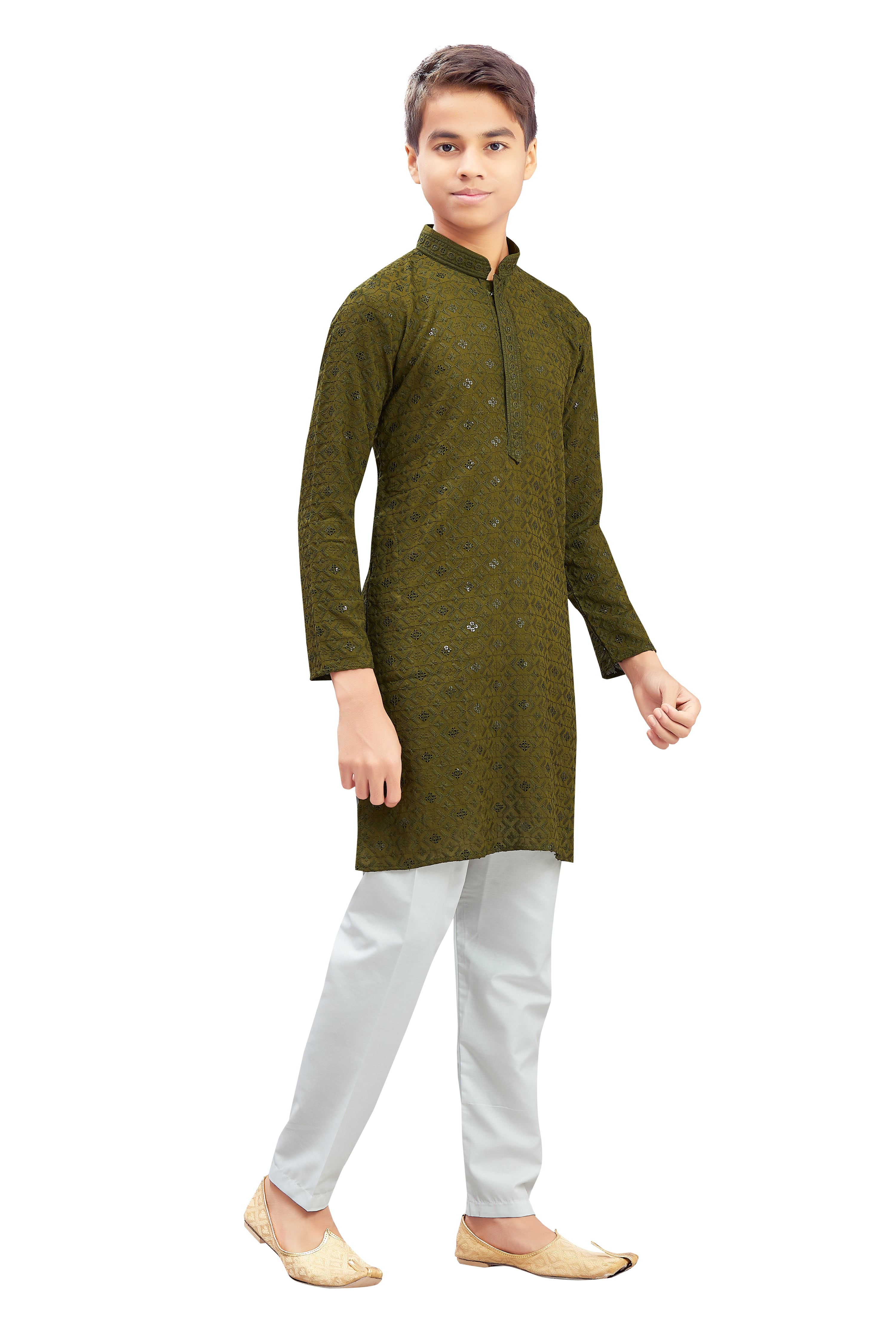 Boys Embroidered Kurta Set - Roop Darshan