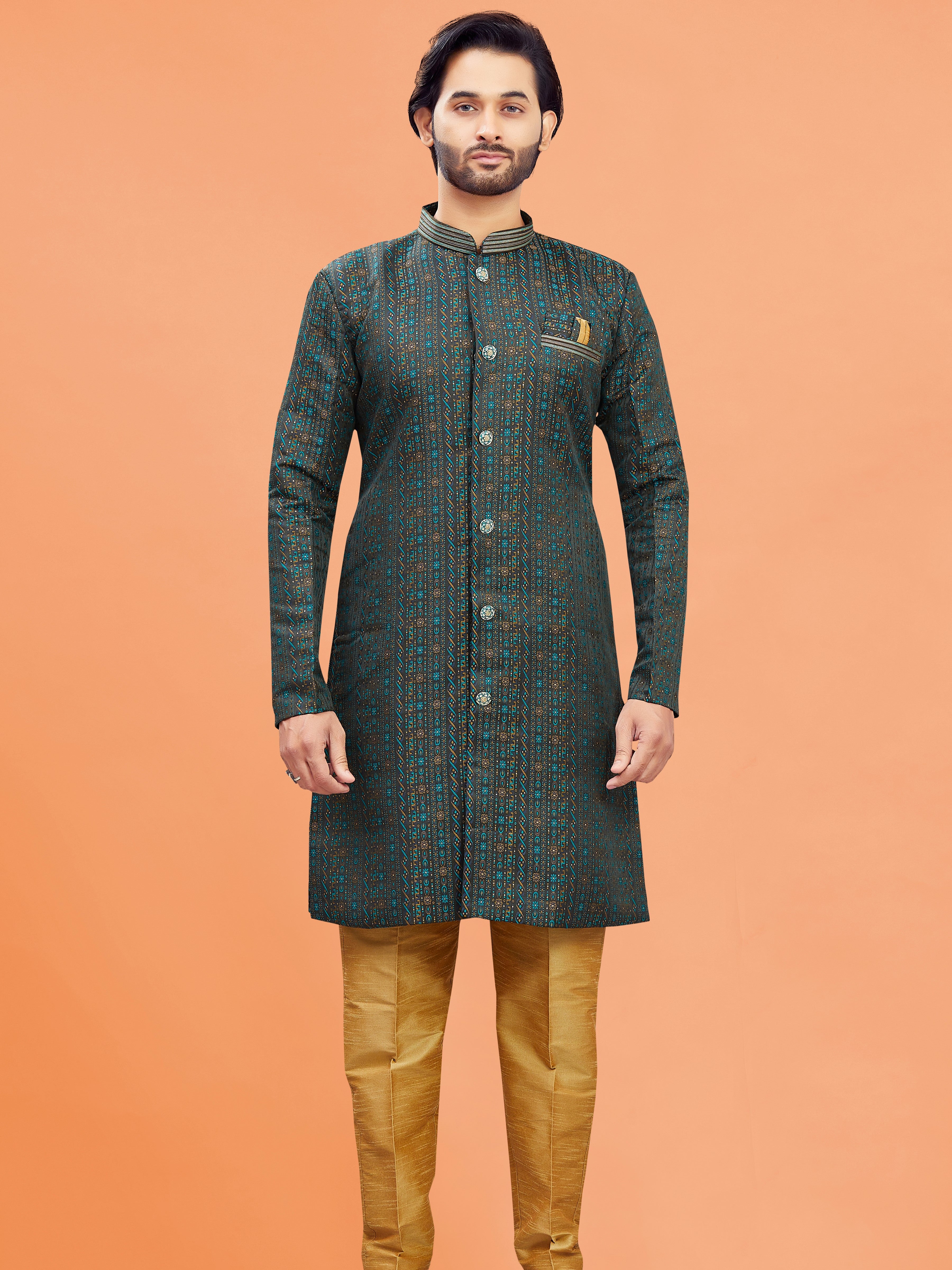 Mens Silk Kurta Set - Roop Darshan