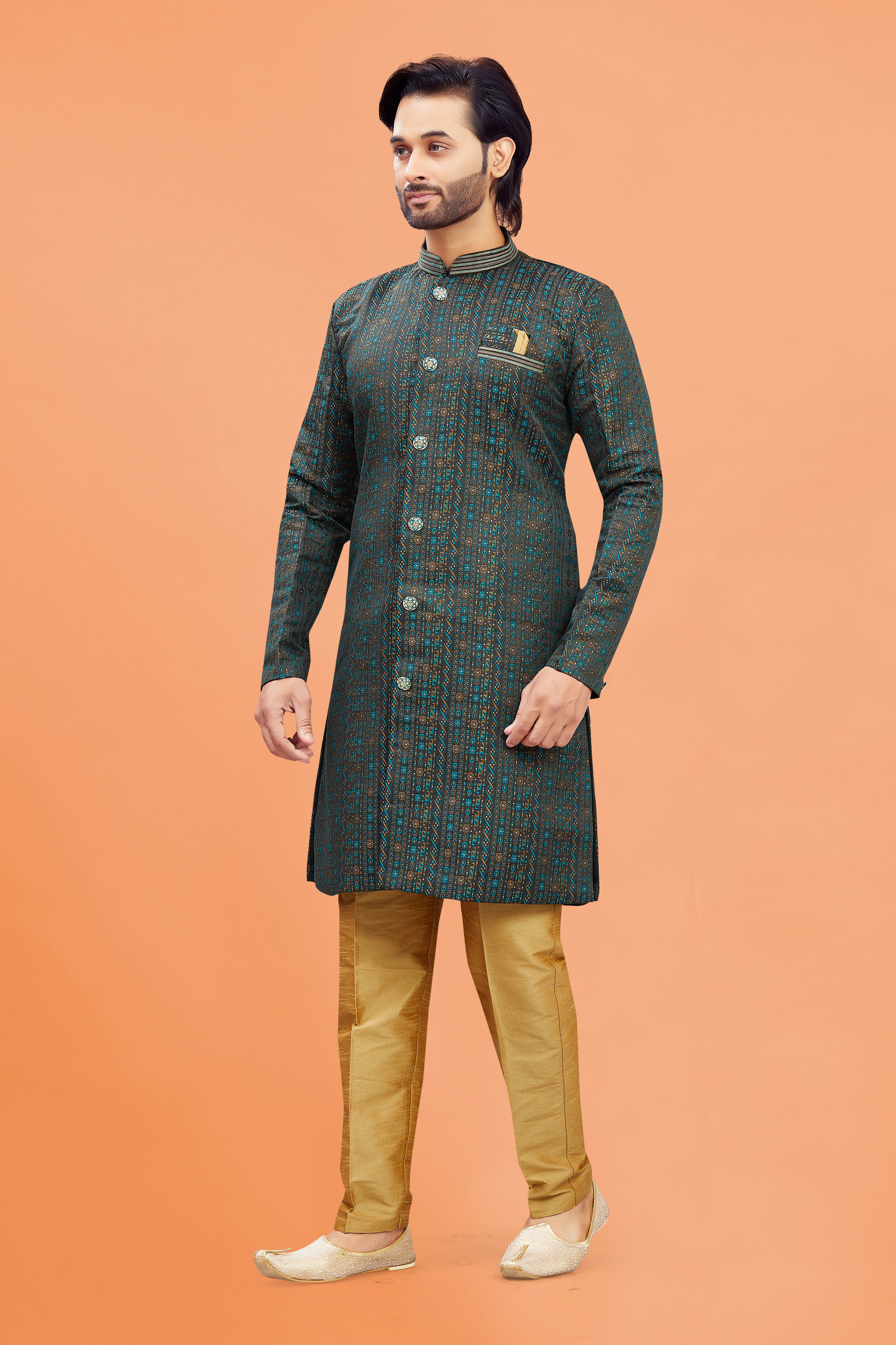 Mens Silk Kurta Set - Roop Darshan