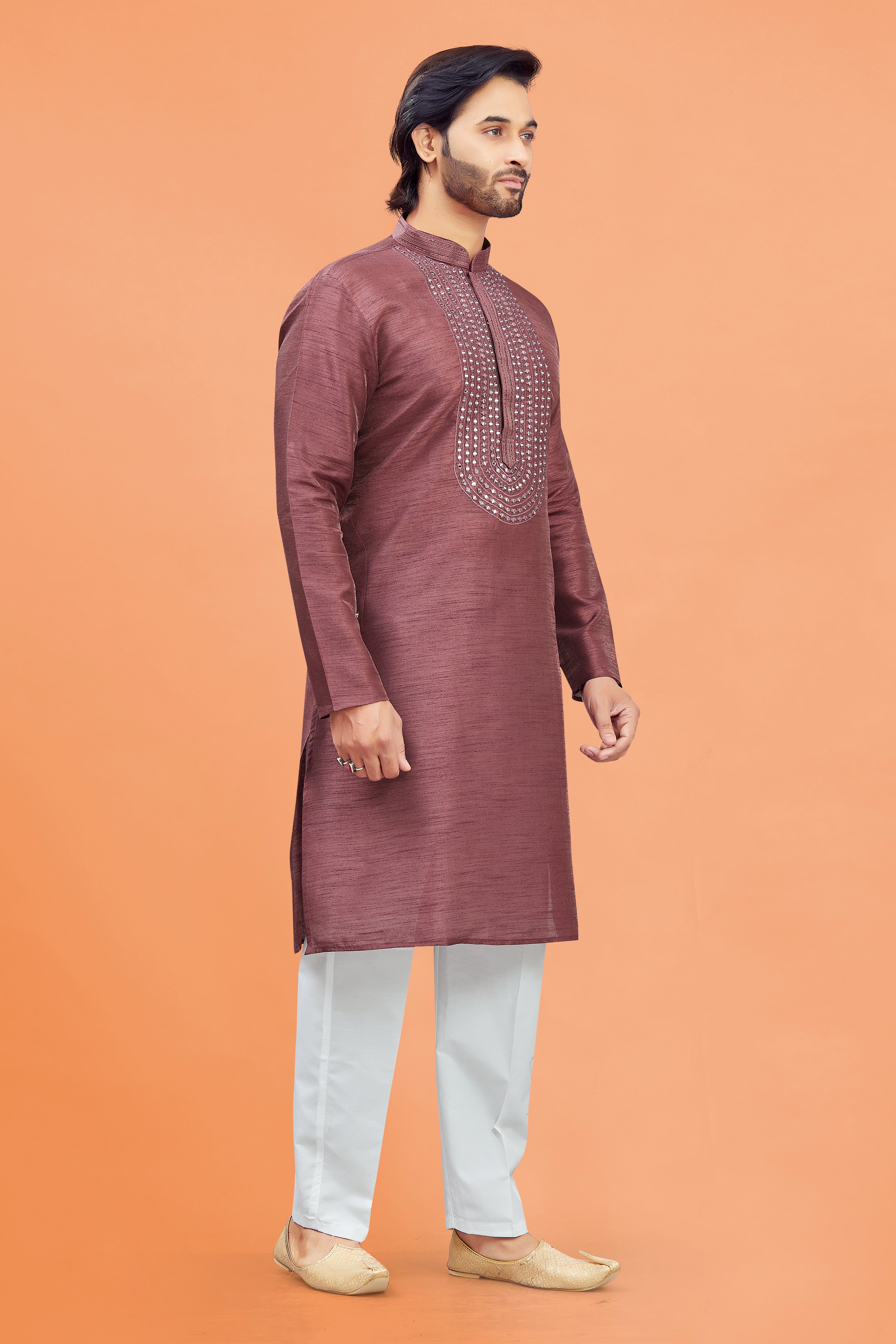 Mens Silk Kurta Set - Roop Darshan