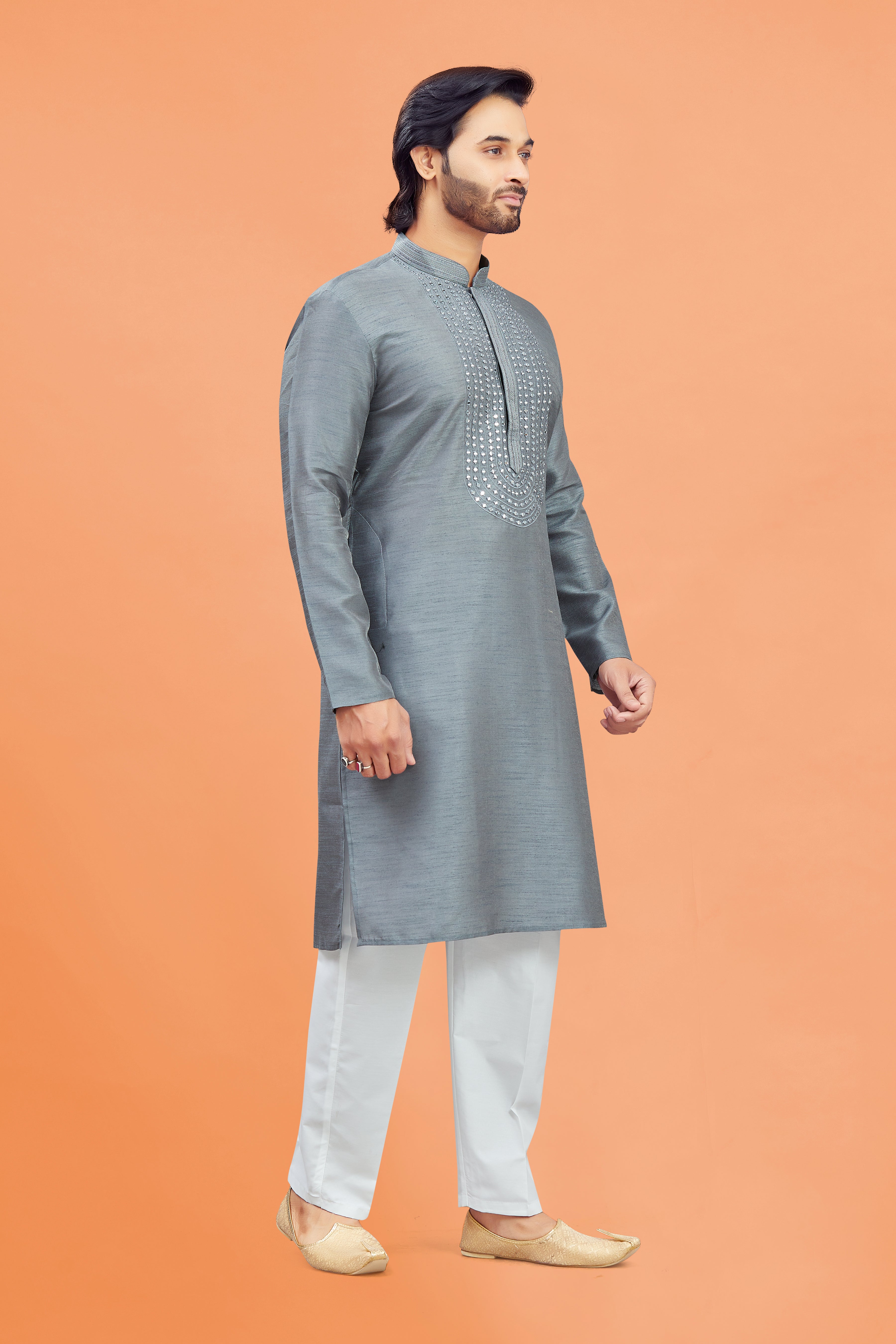 Mens Silk Kurta Set - Roop Darshan