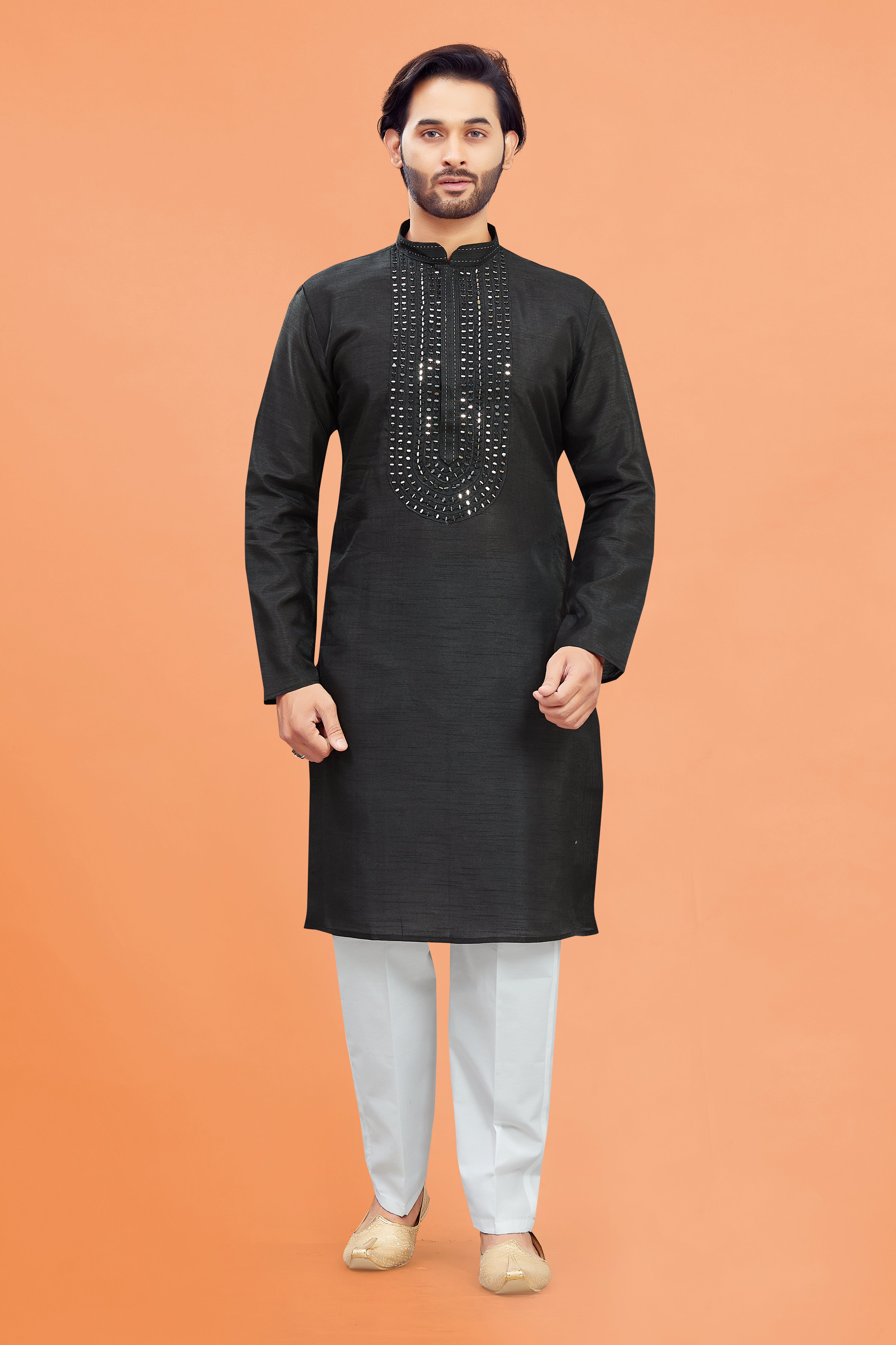Mens Silk Kurta Set - Roop Darshan