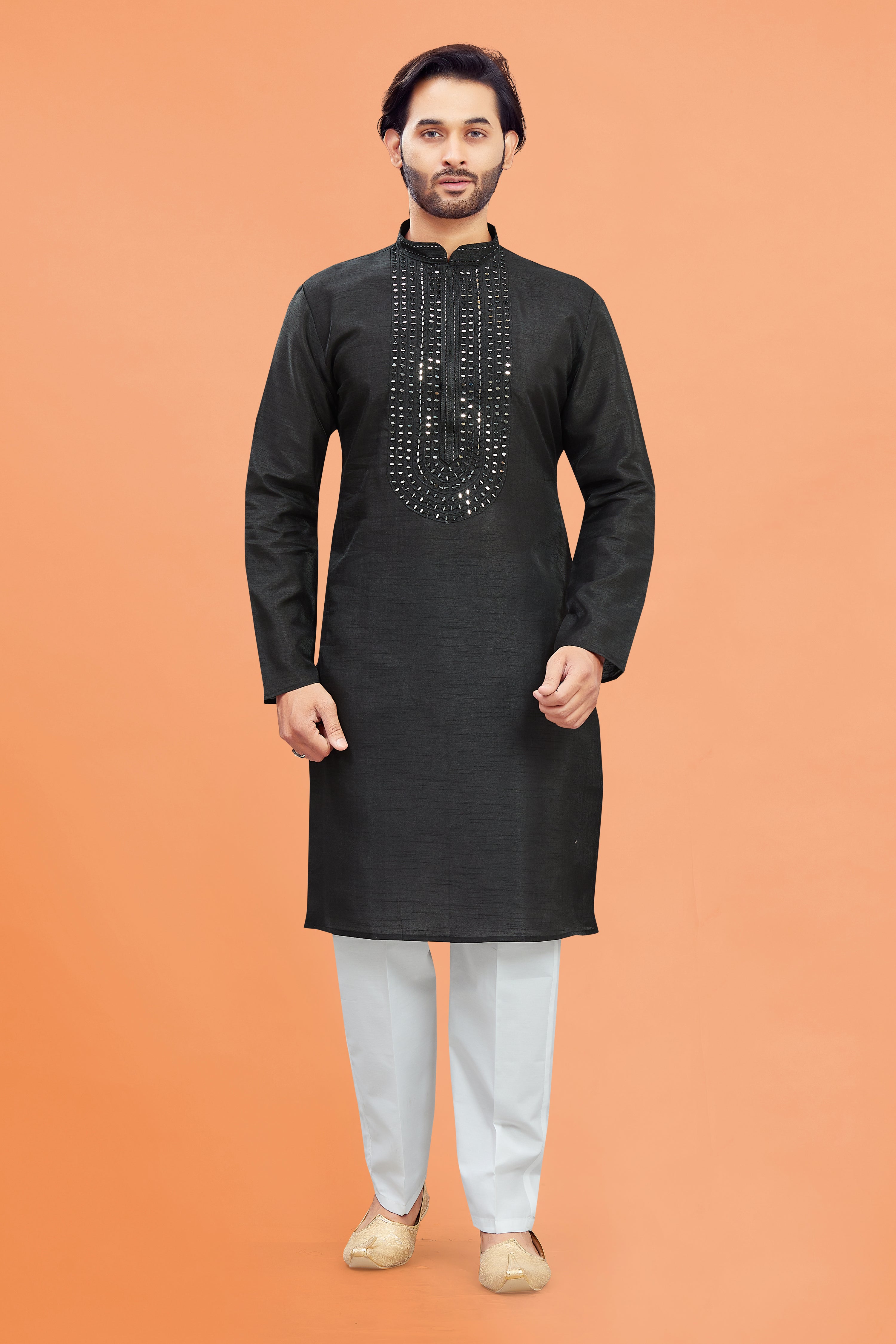 Mens Silk Kurta Set - Roop Darshan