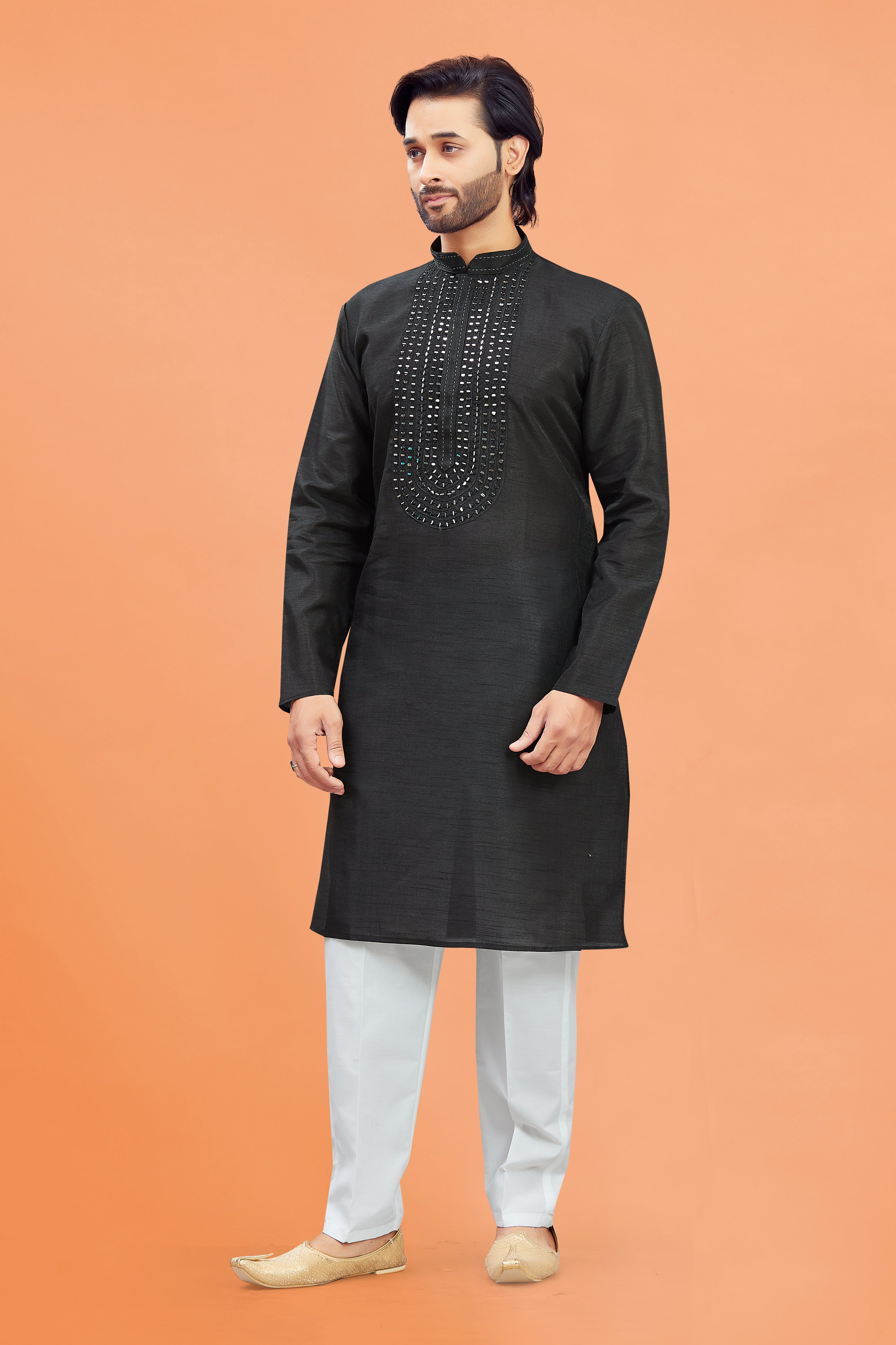 Mens Silk Kurta Set - Roop Darshan
