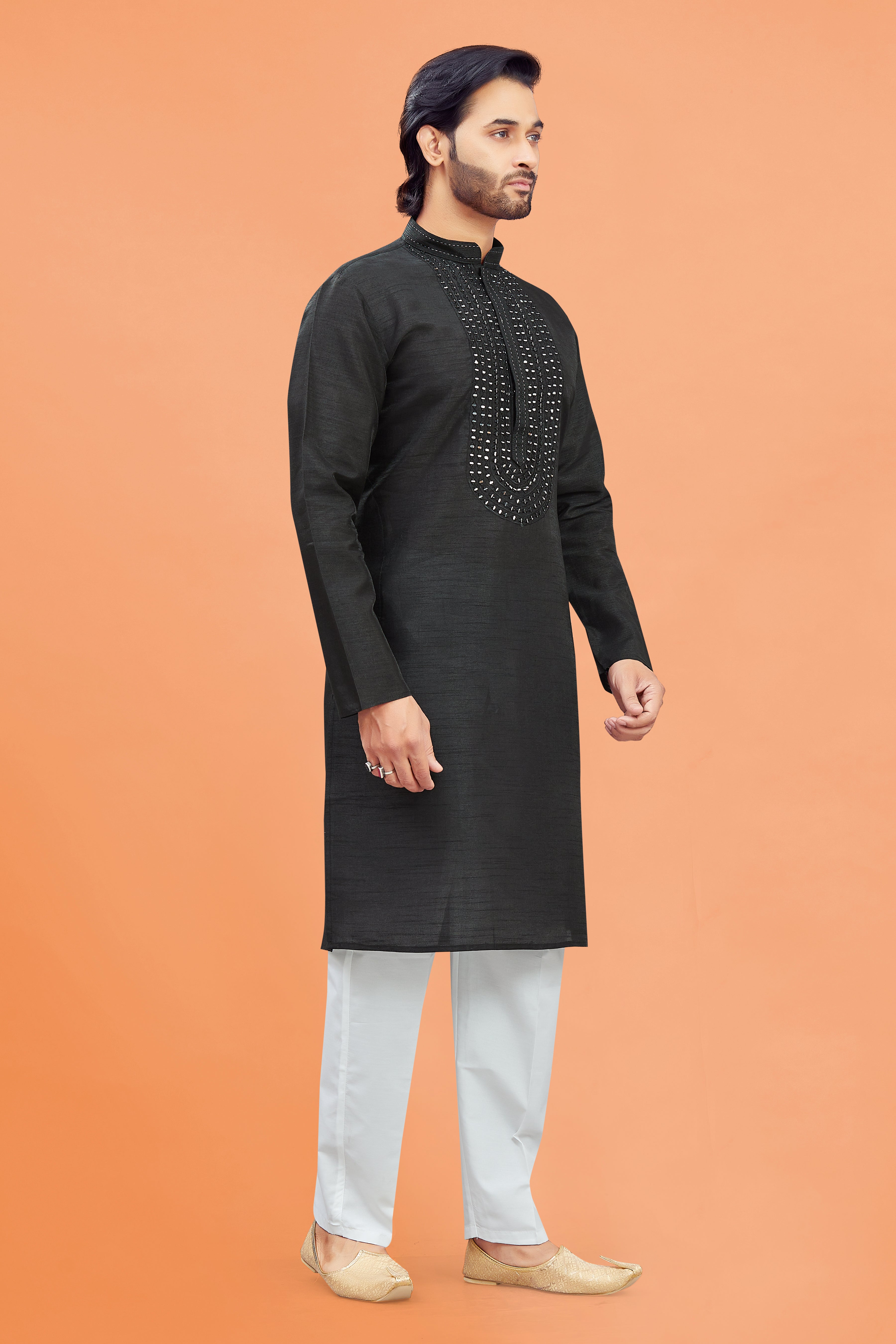 Mens Silk Kurta Set - Roop Darshan
