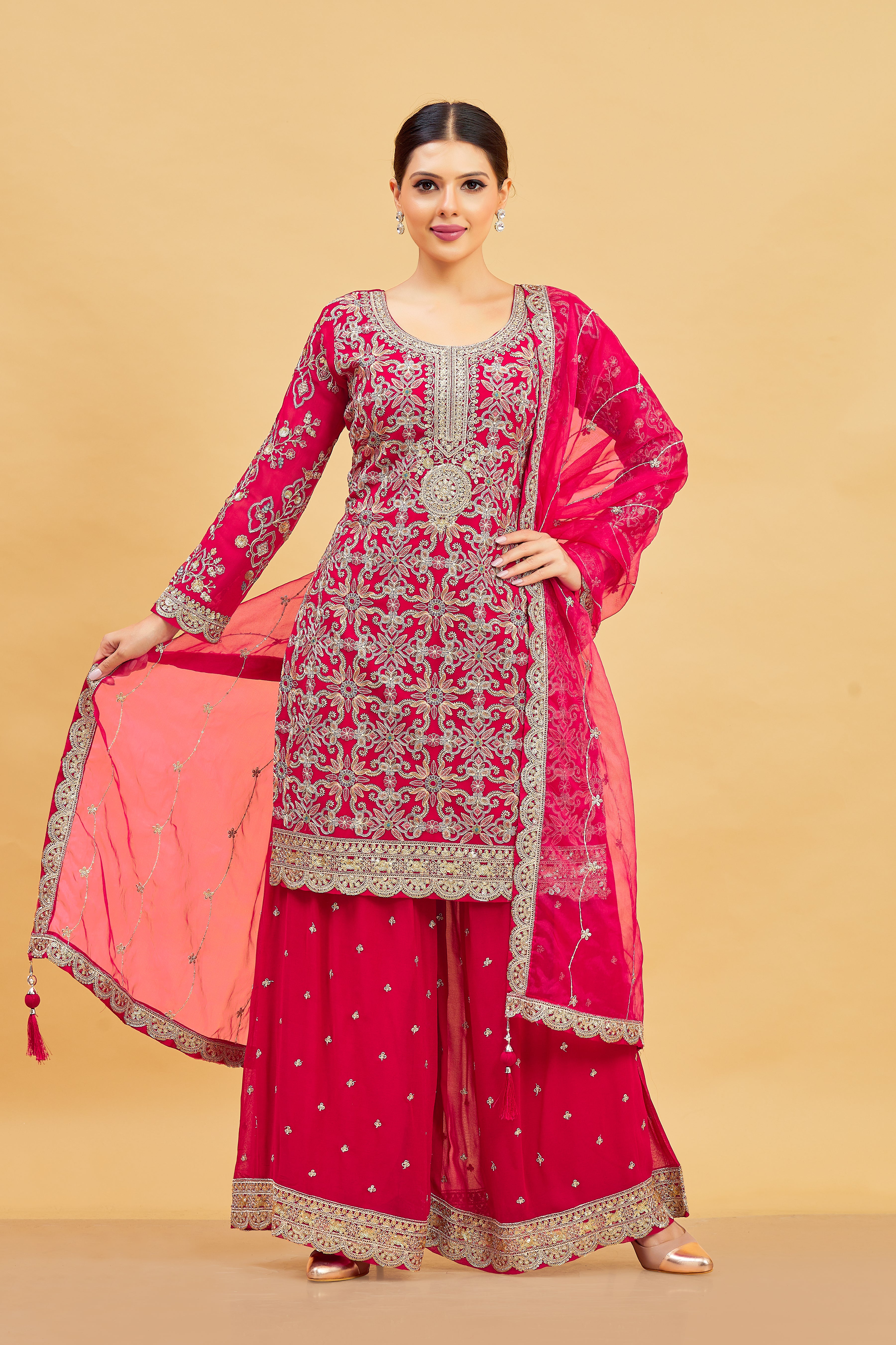 Karishma Palazzo Suit - Roop Darshan
