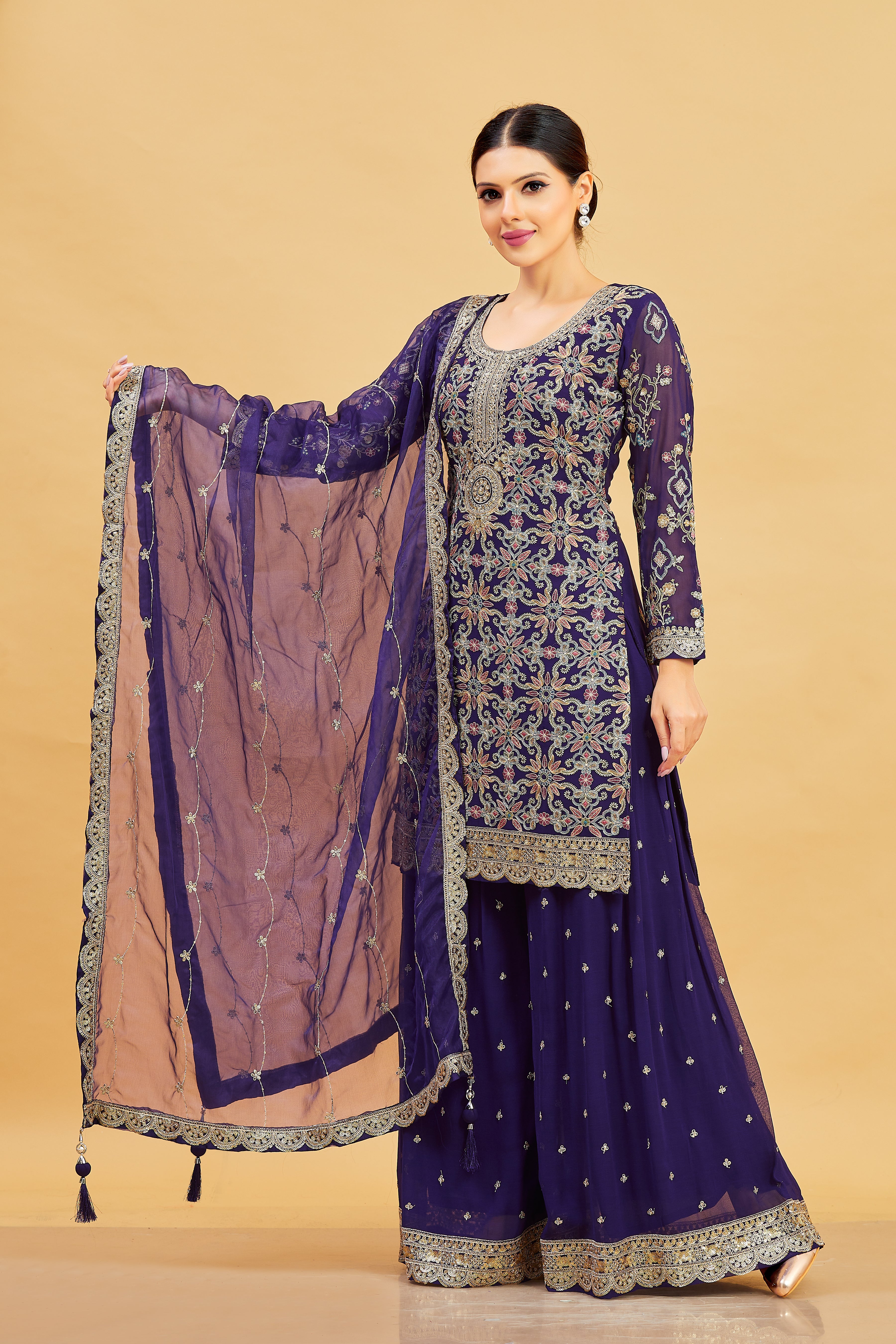 Karishma Palazzo Suit - Roop Darshan