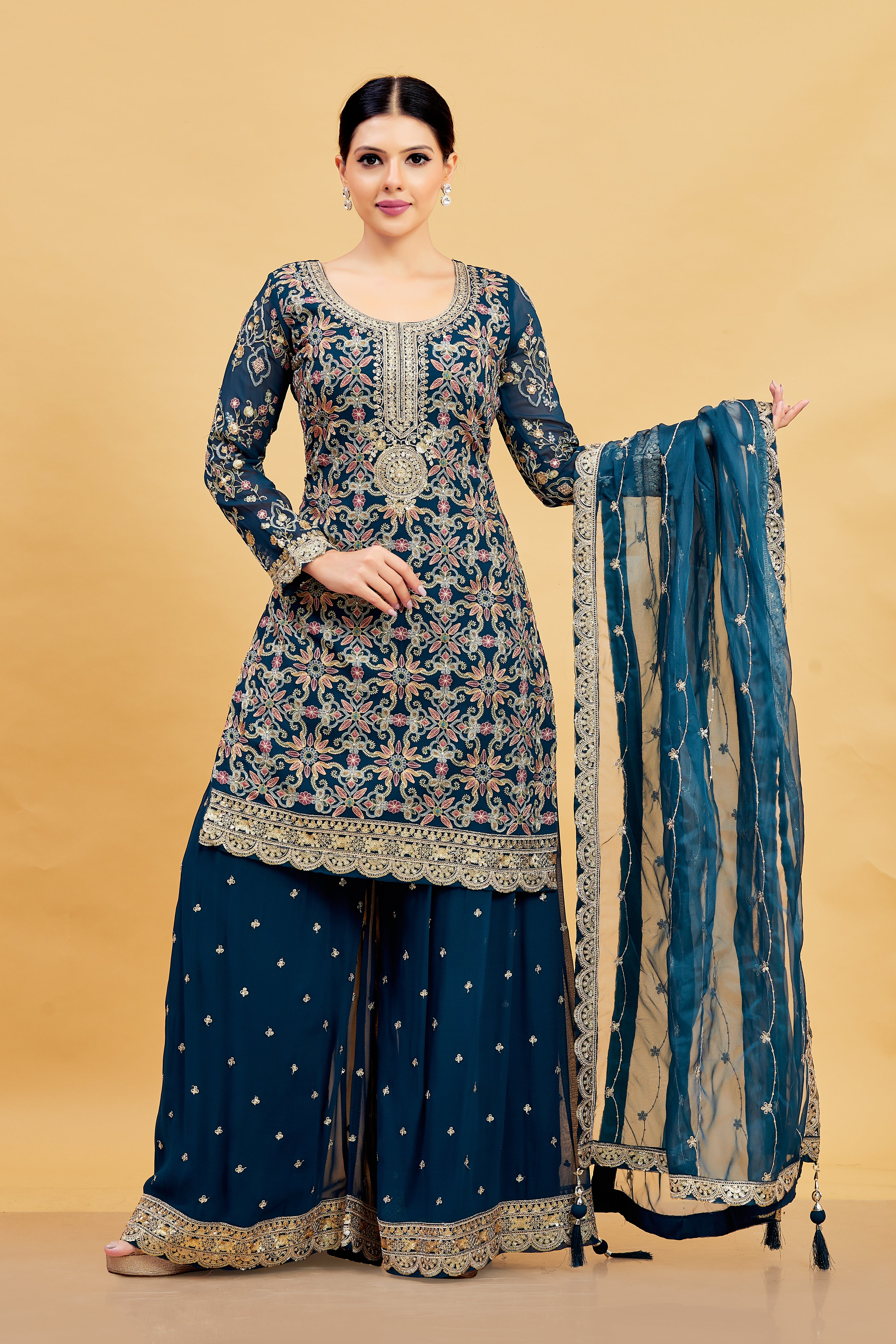 Karishma Palazzo Suit - Roop Darshan